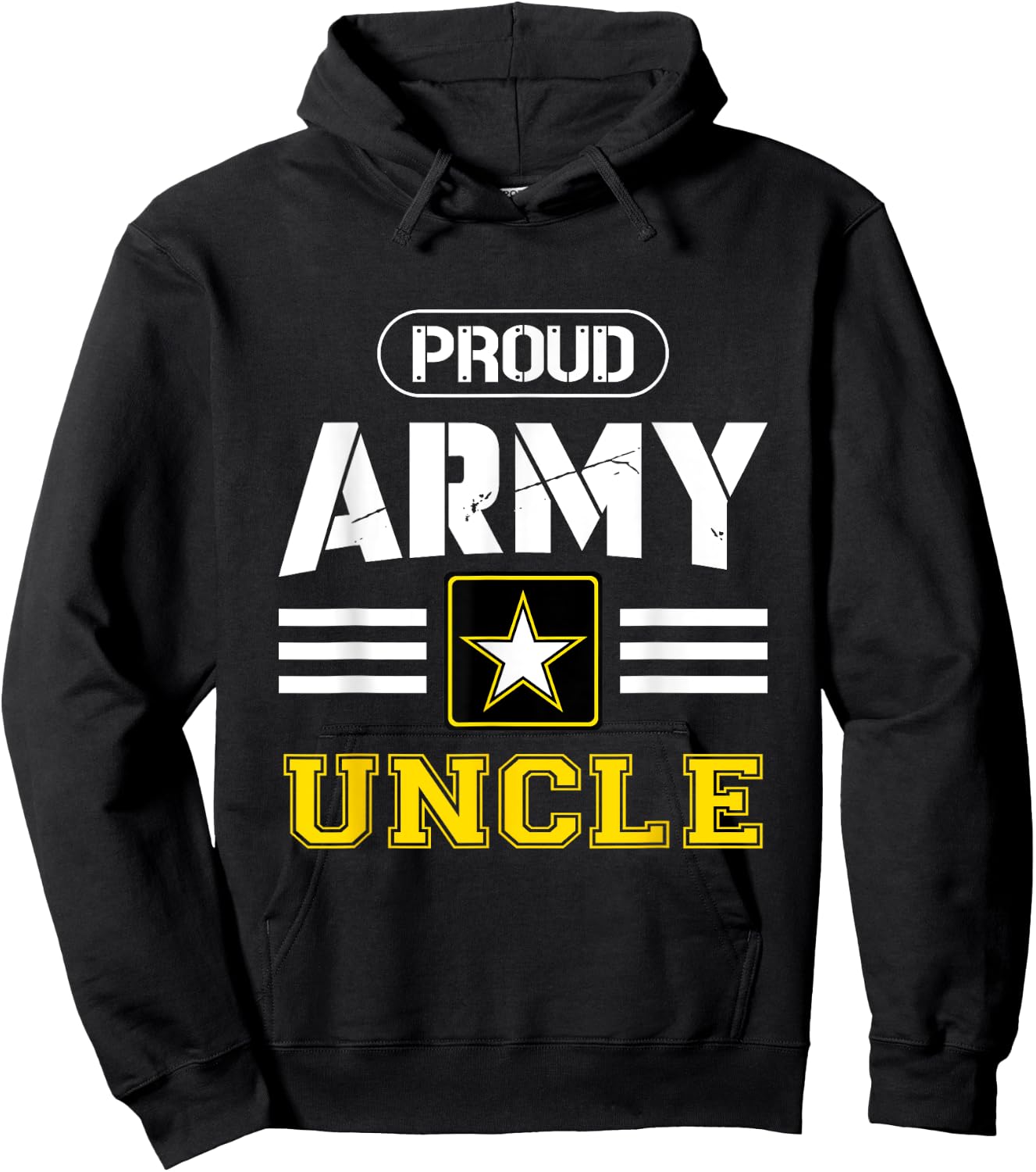 Proud Army Uncle of a US Soldier Military Pride For Hoodie - Hoodie | Black