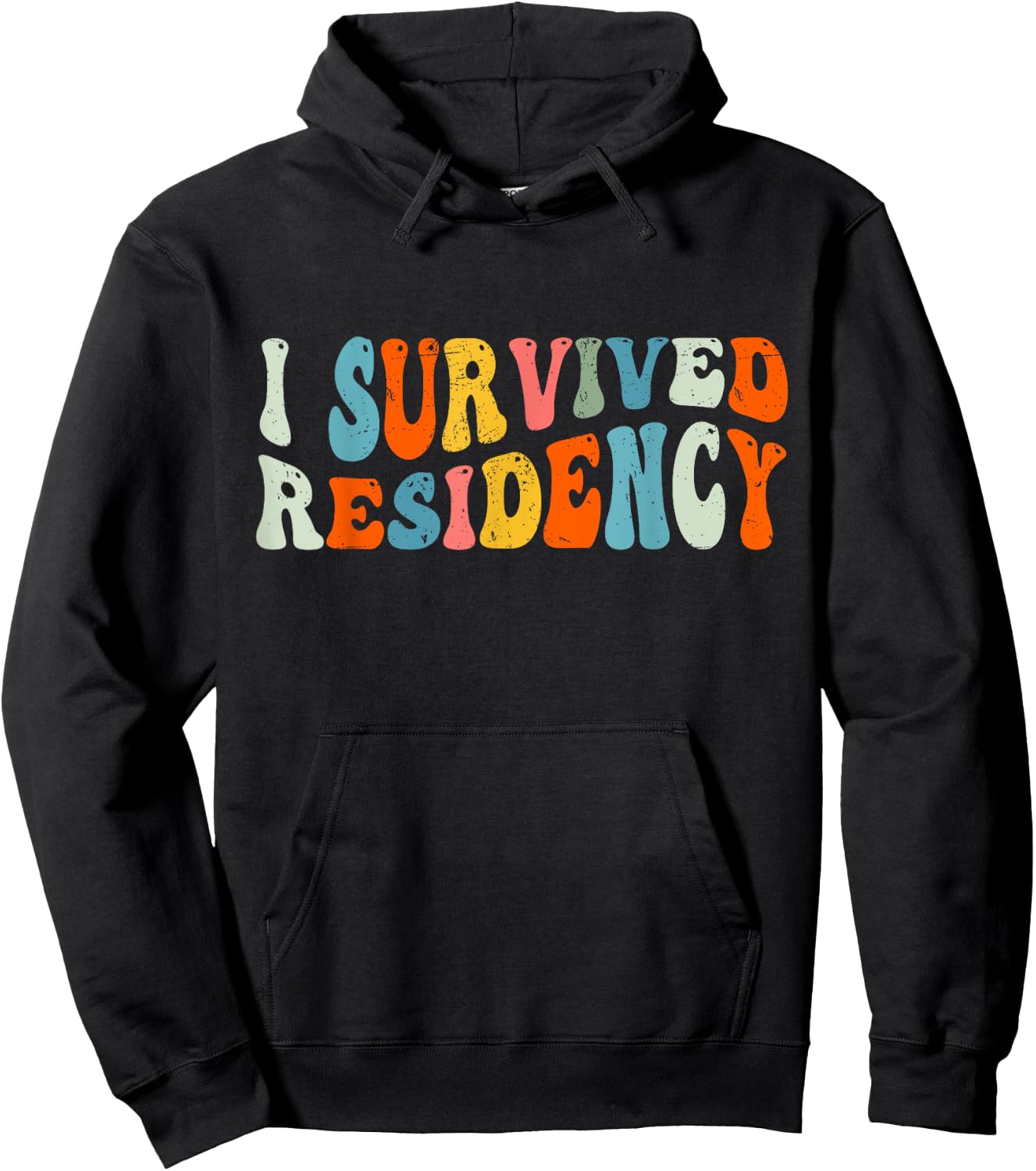 I Survived Residency Groovy Residency Graduation For Doctors Hoodie - Hoodie | Black