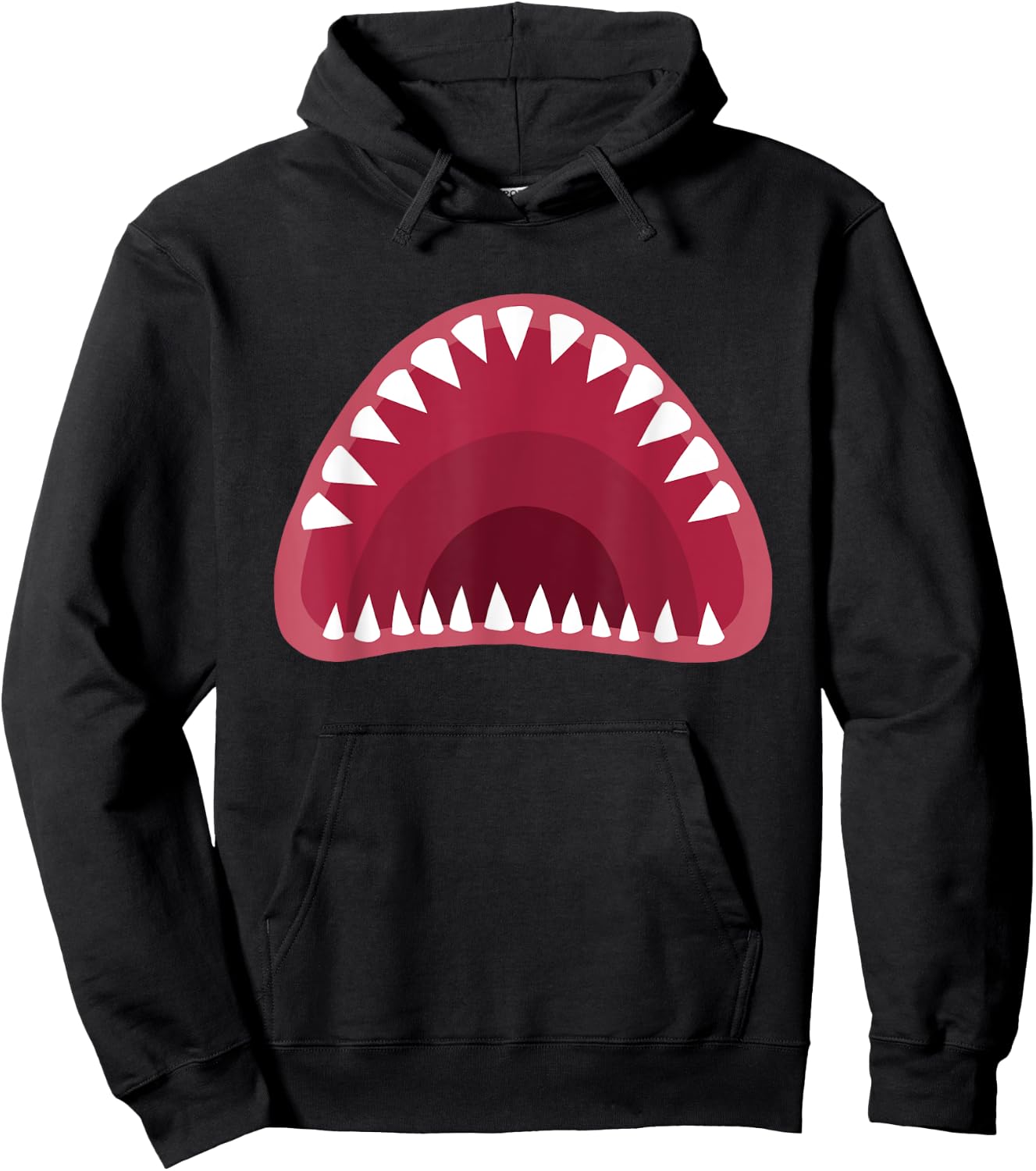 Shark Mouth Halloween Hoodie - Hoodie | Black