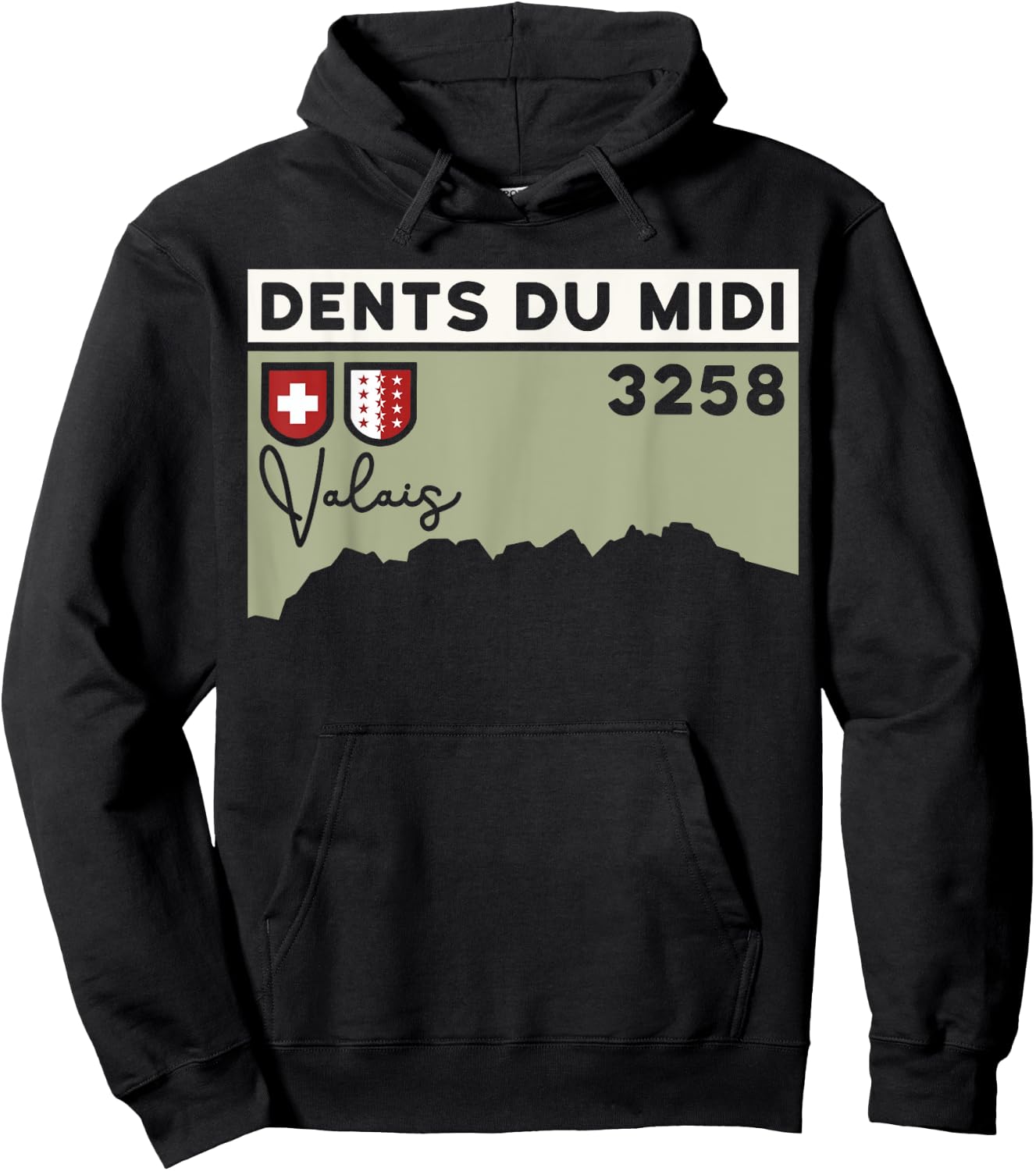 Mount Dents du Midi Hike Climbing Valais Swiss Hiking Gifts Hoodie - Hoodie | Black