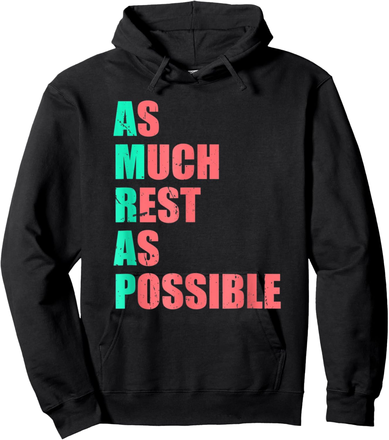 As Much Rest As Possible AMRAP Funny Trendy Hoodie - Hoodie | Black