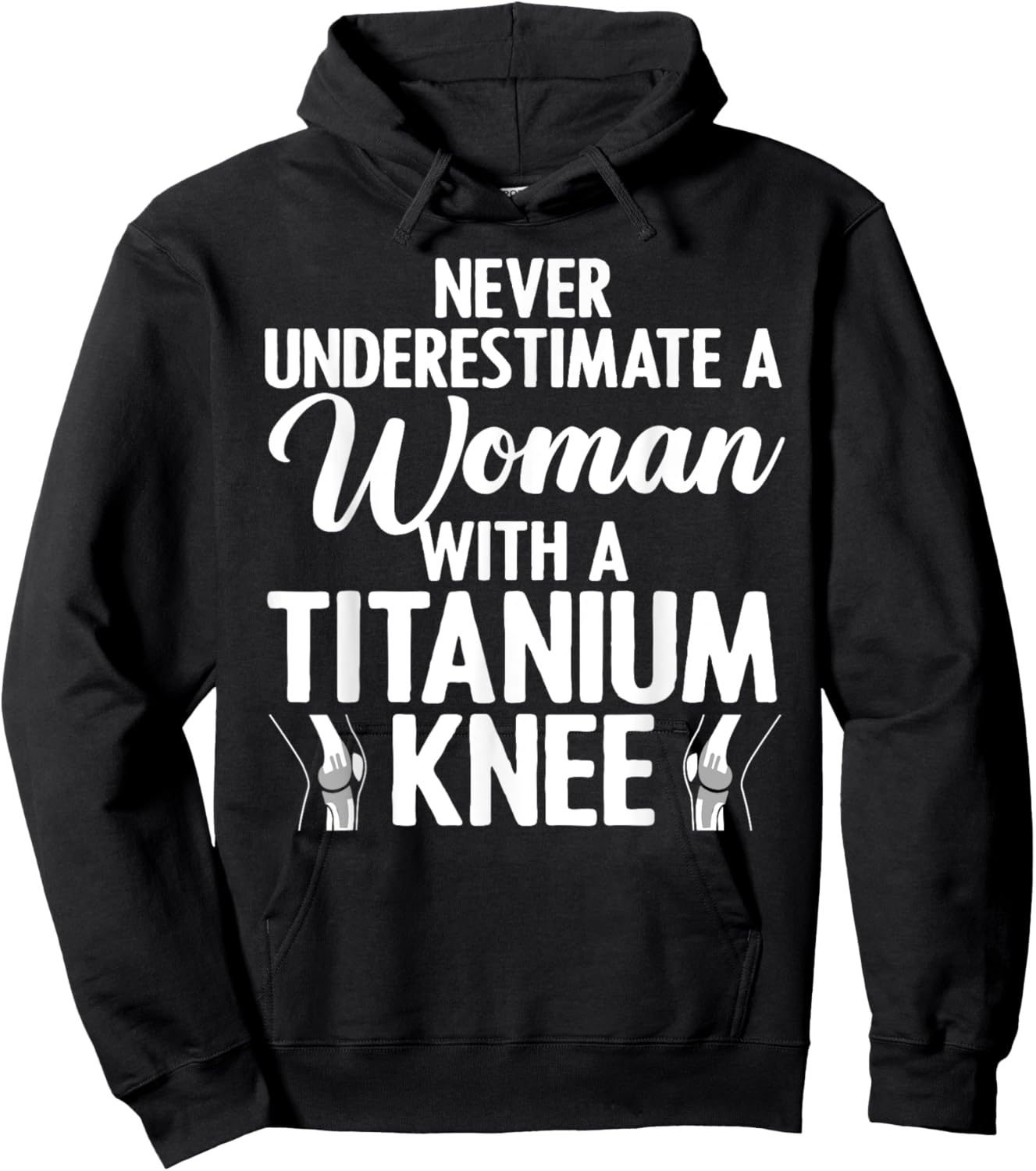 Cool Knee Surgery Girls Titanium Knee Replacement Hoodie - Hoodie | Black