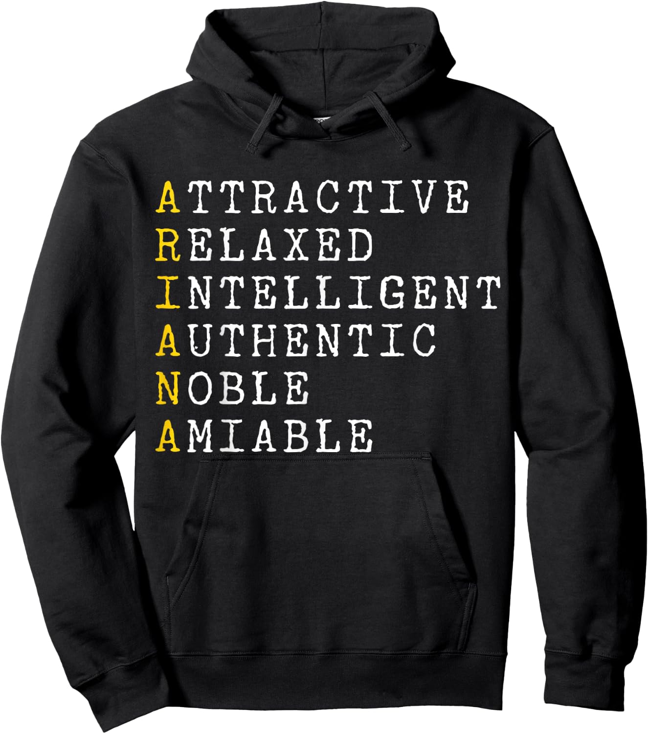 Ariana Personalized, Ariana Name, Girl Woman Ariana Hoodie - Hoodie | Black