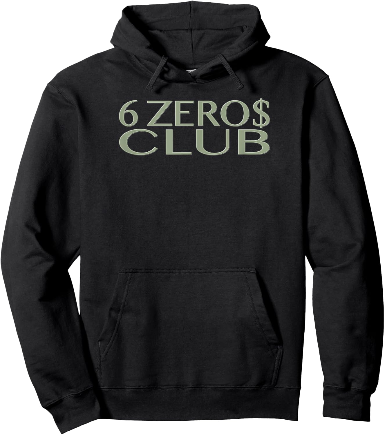 6 Zeros Club 7 Figure Millionaire Affirmation Goal Hoodie - Hoodie | Black