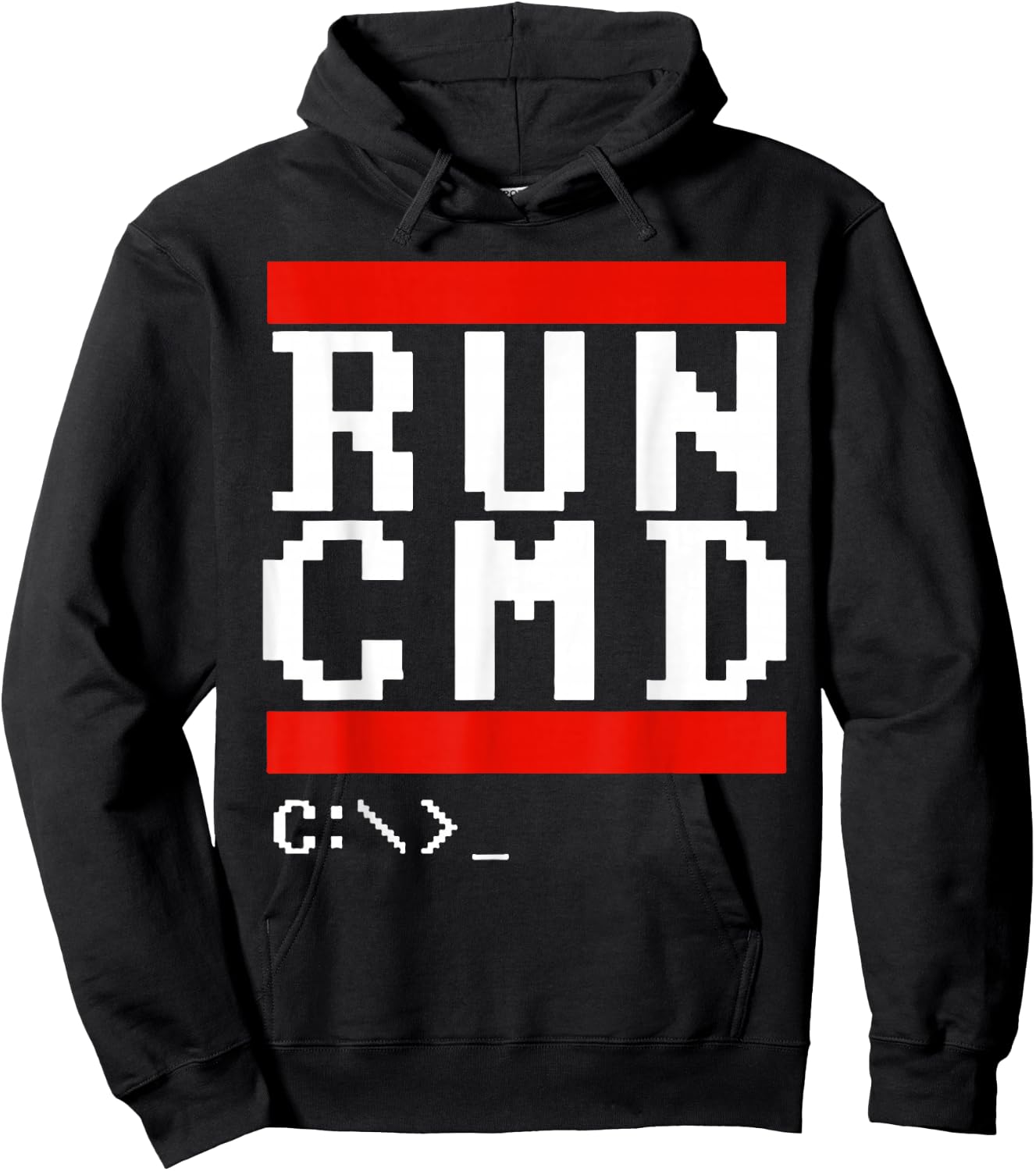 Run CMD Funny Programmer Coding Hoodie - Hoodie | Black