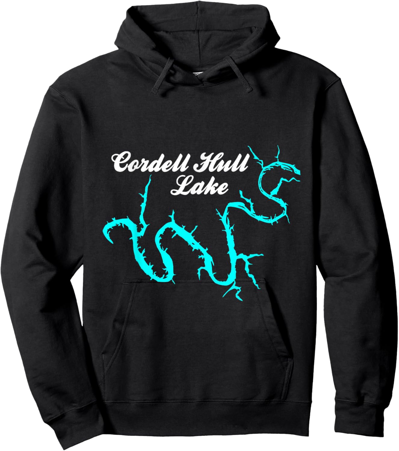 Minimalist Cordell Hull Lake - Tennessee Hoodie - Hoodie | Black