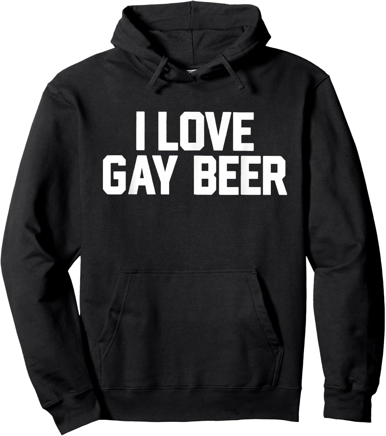I Love Gay Beer Apparel Hoodie - Hoodie | Black