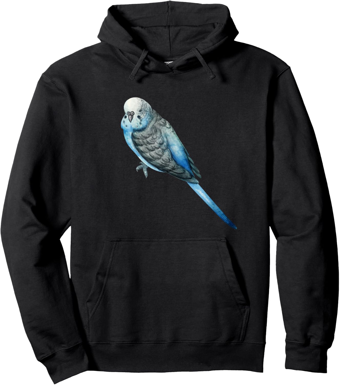 Cool Flying Wings Blue Parakeet Budgie Bird Tropical Animal Hoodie - Hoodie | Black
