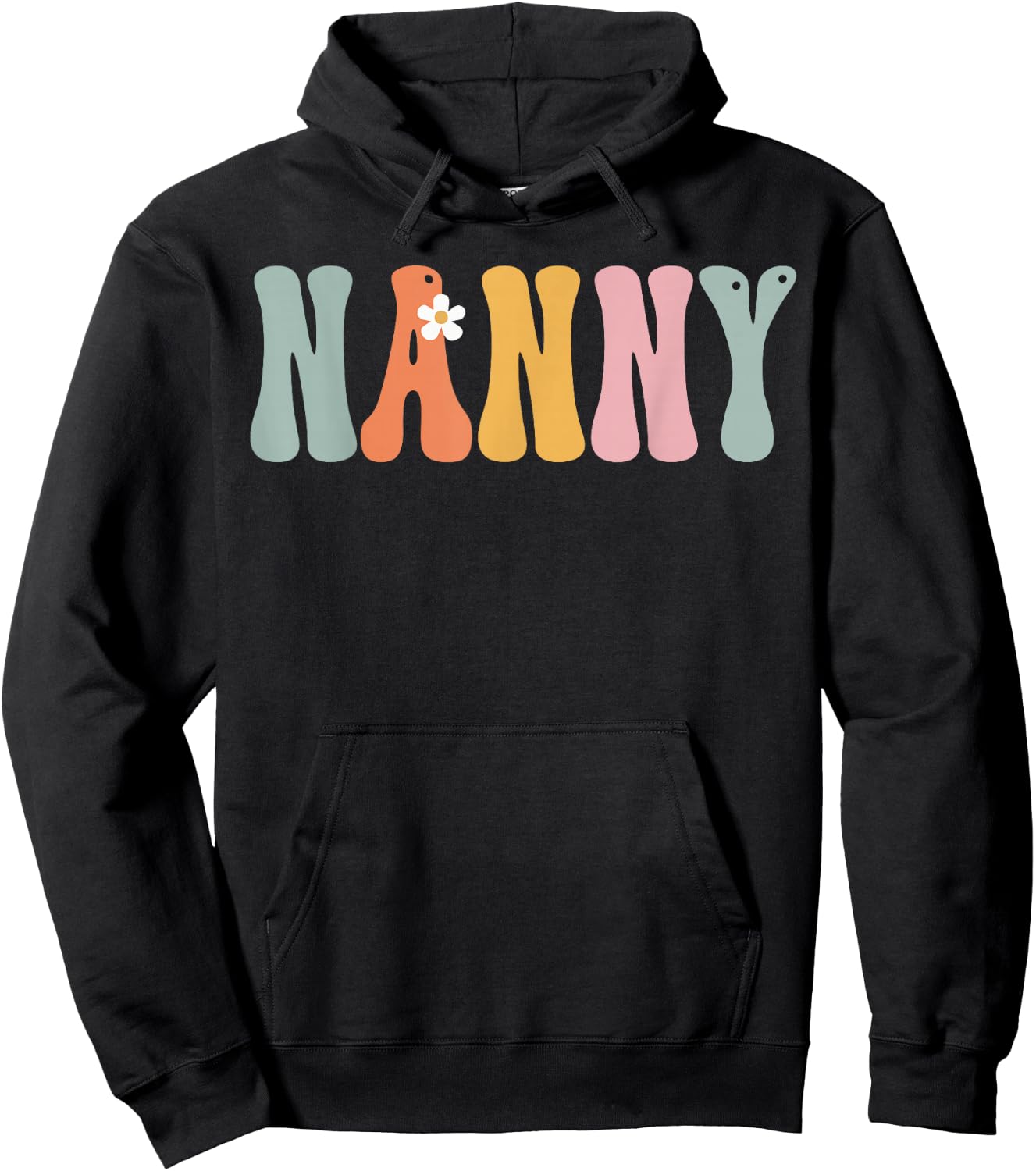 Nanny Week Retro Groovy Appreciation Day For Work Hoodie - Hoodie | Black