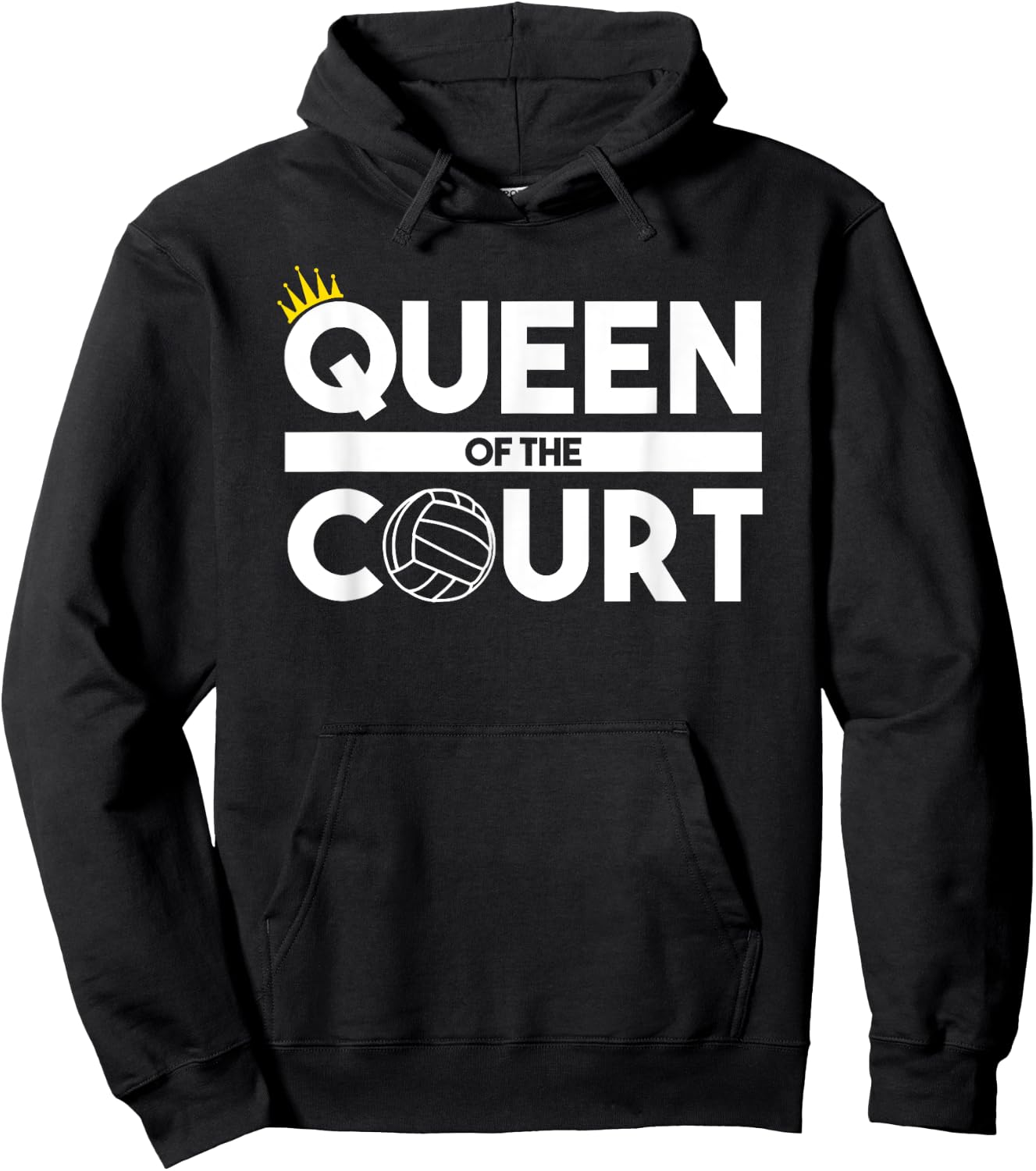 Queen Of The Volleyball Court Player Practice Hoodie - Hoodie | Black