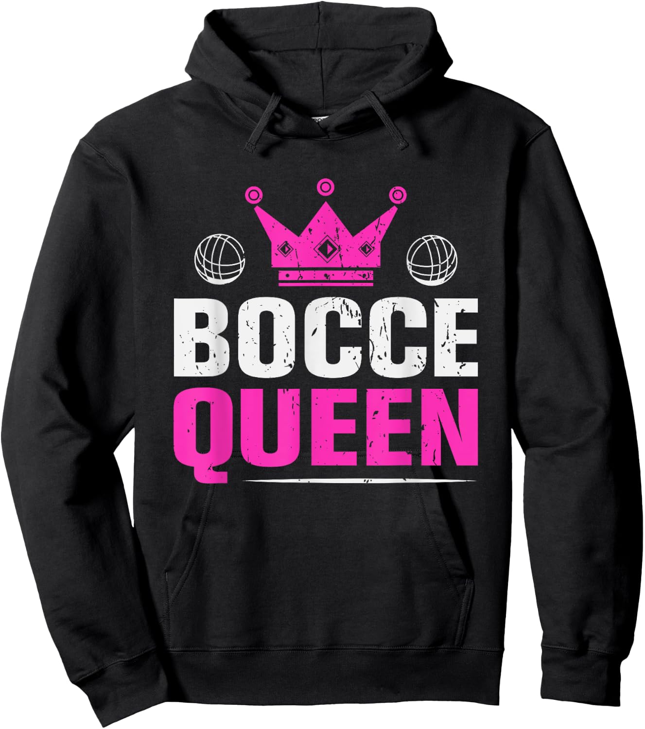 Bocce Queen Funny Bocce Ball Queen Hoodie - Hoodie | Black