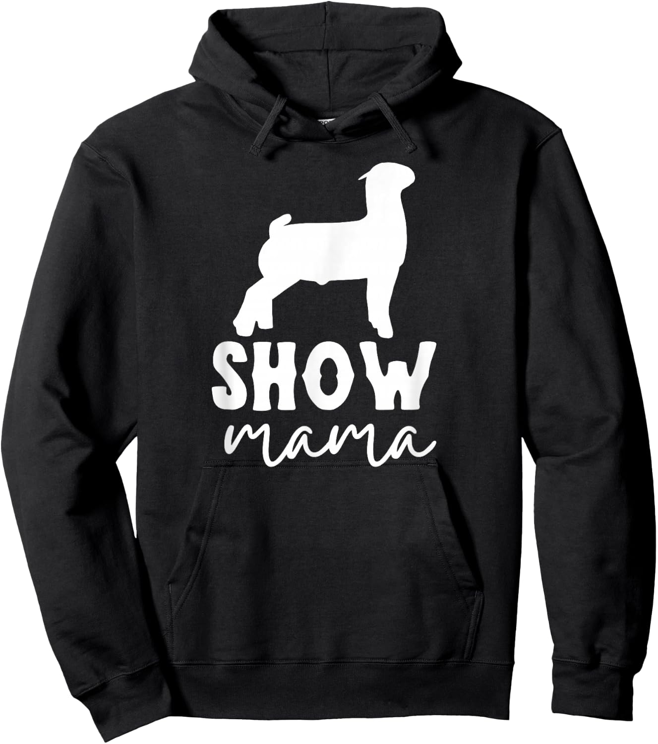 goat show mom goat Boer show mama Hoodie - Hoodie | Black