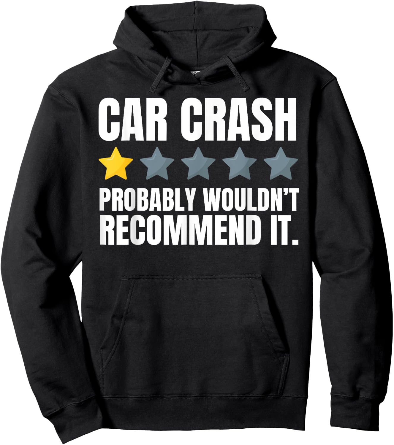 Funny Car Crash and Hit By Car Hoodie - Hoodie | Black
