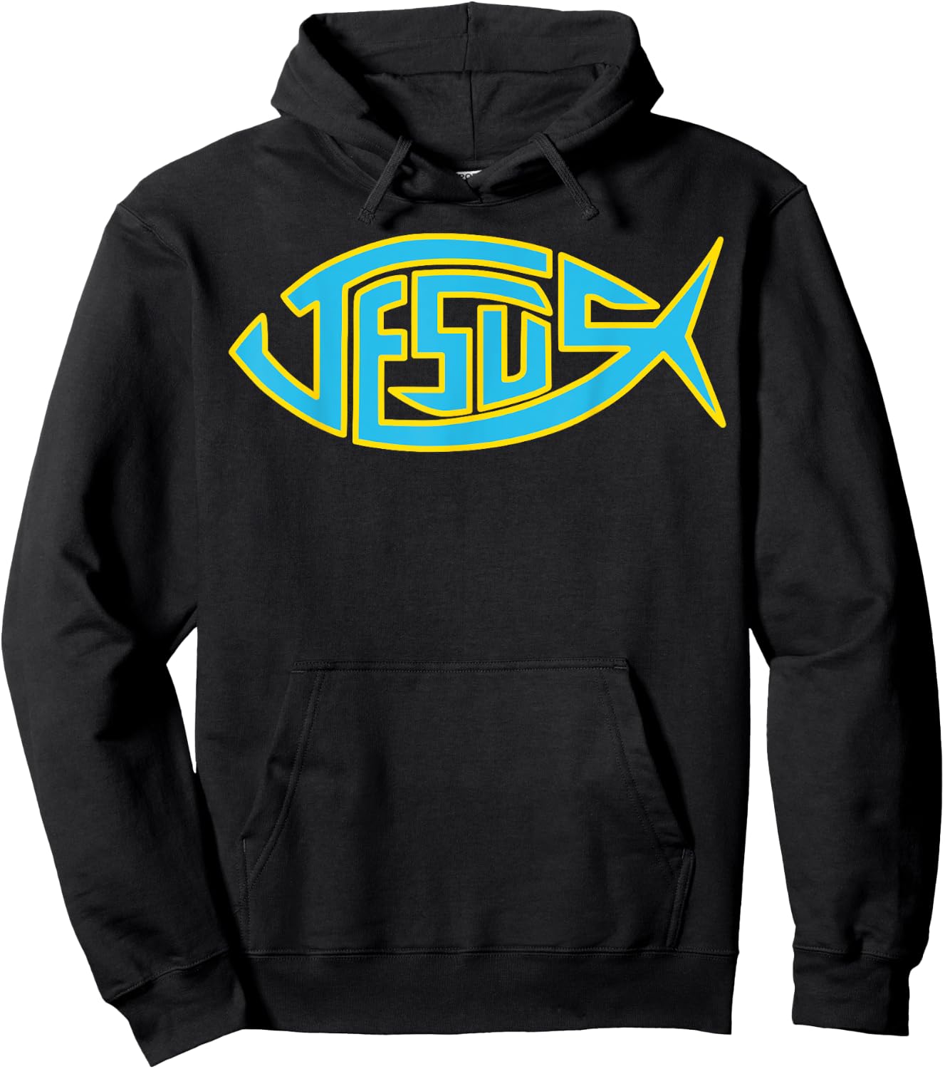 Jesus Fish - Ichthys Symbol - Christian Design For Teen Hoodie - Hoodie | Black