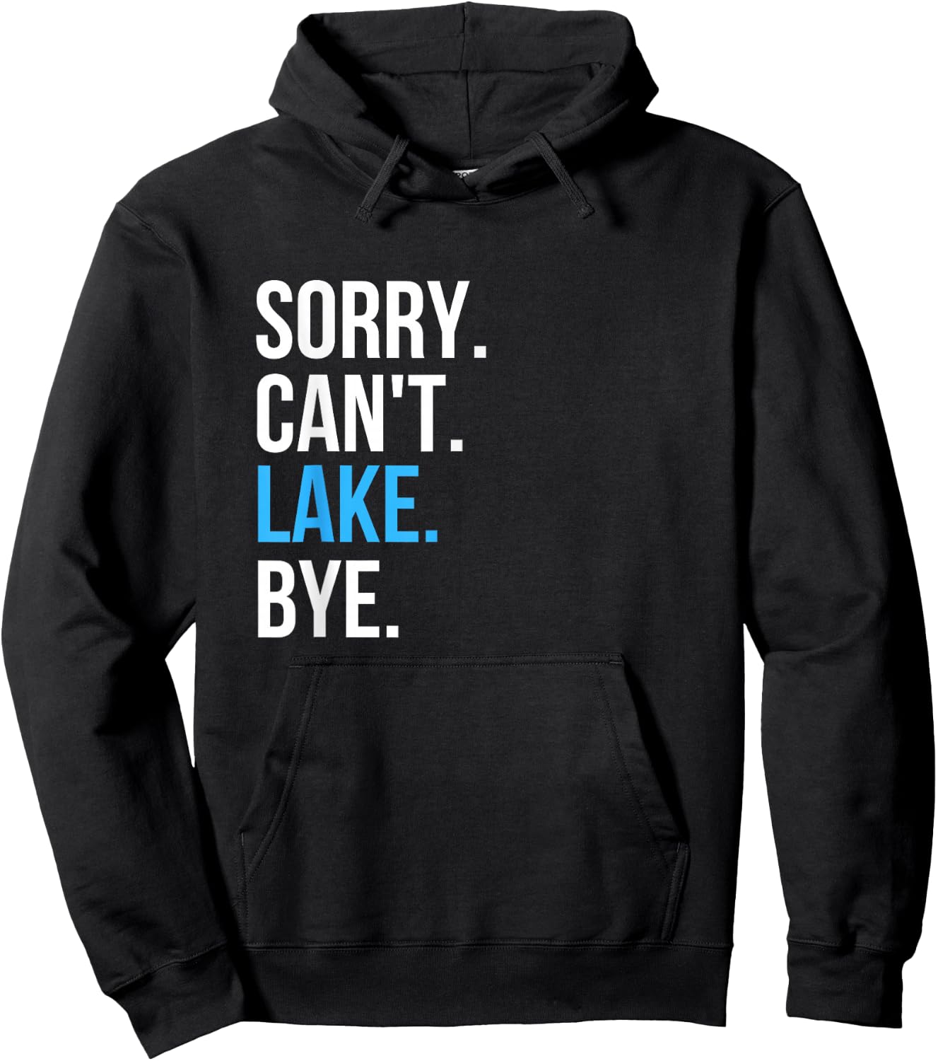 Sorry Can't Lake Bye Funny Going to The Lake Vibes Gift Hoodie - Hoodie | Black