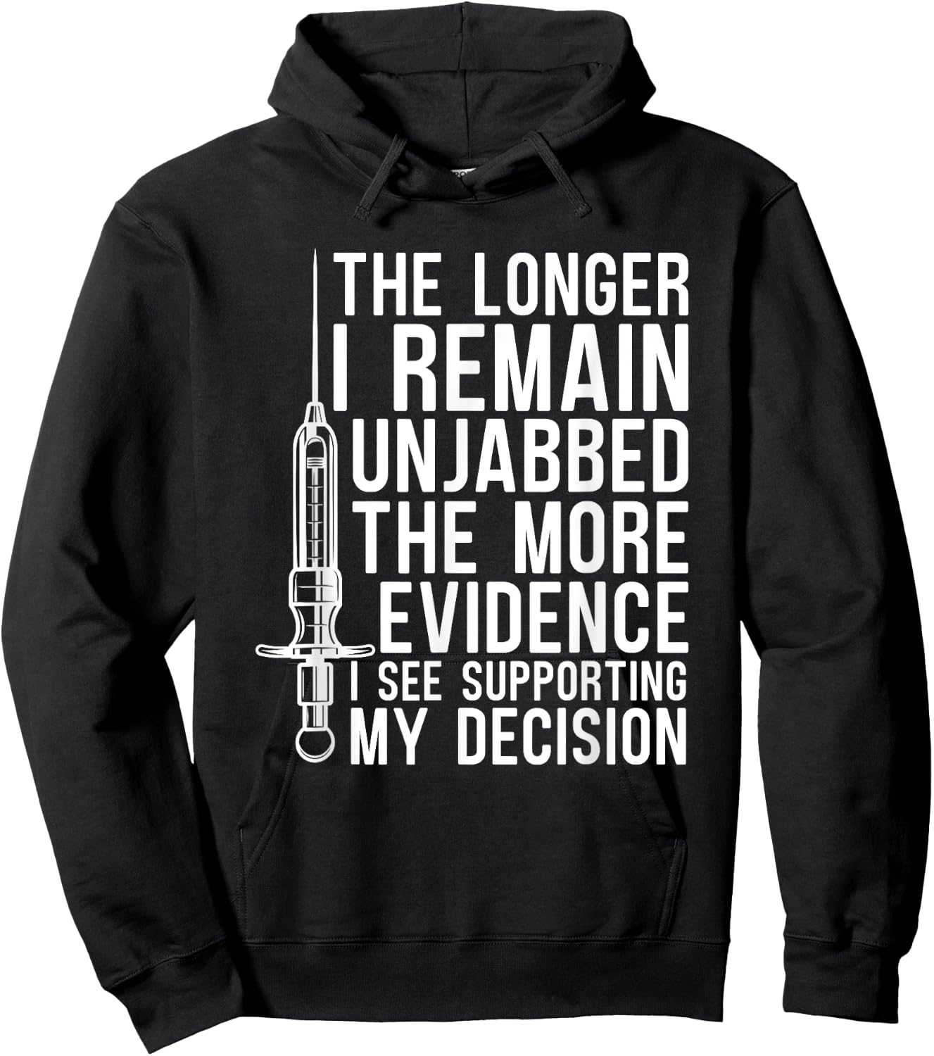 Supporting My Decision No Vaccine Anti Vax Anti Vaccine Hoodie - Hoodie | Black