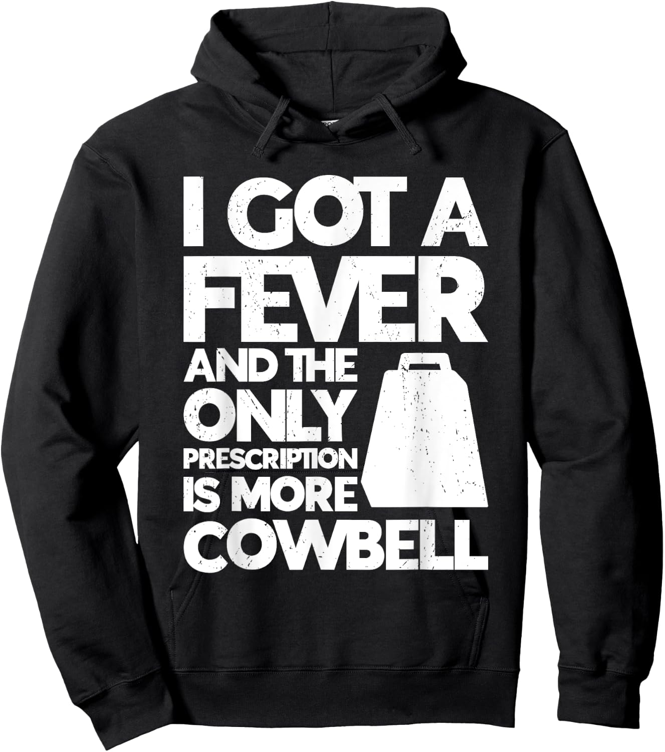 Cow Bell More Cowbell Vintage Funny Drummer Cowbell Funny Hoodie - Hoodie | Black