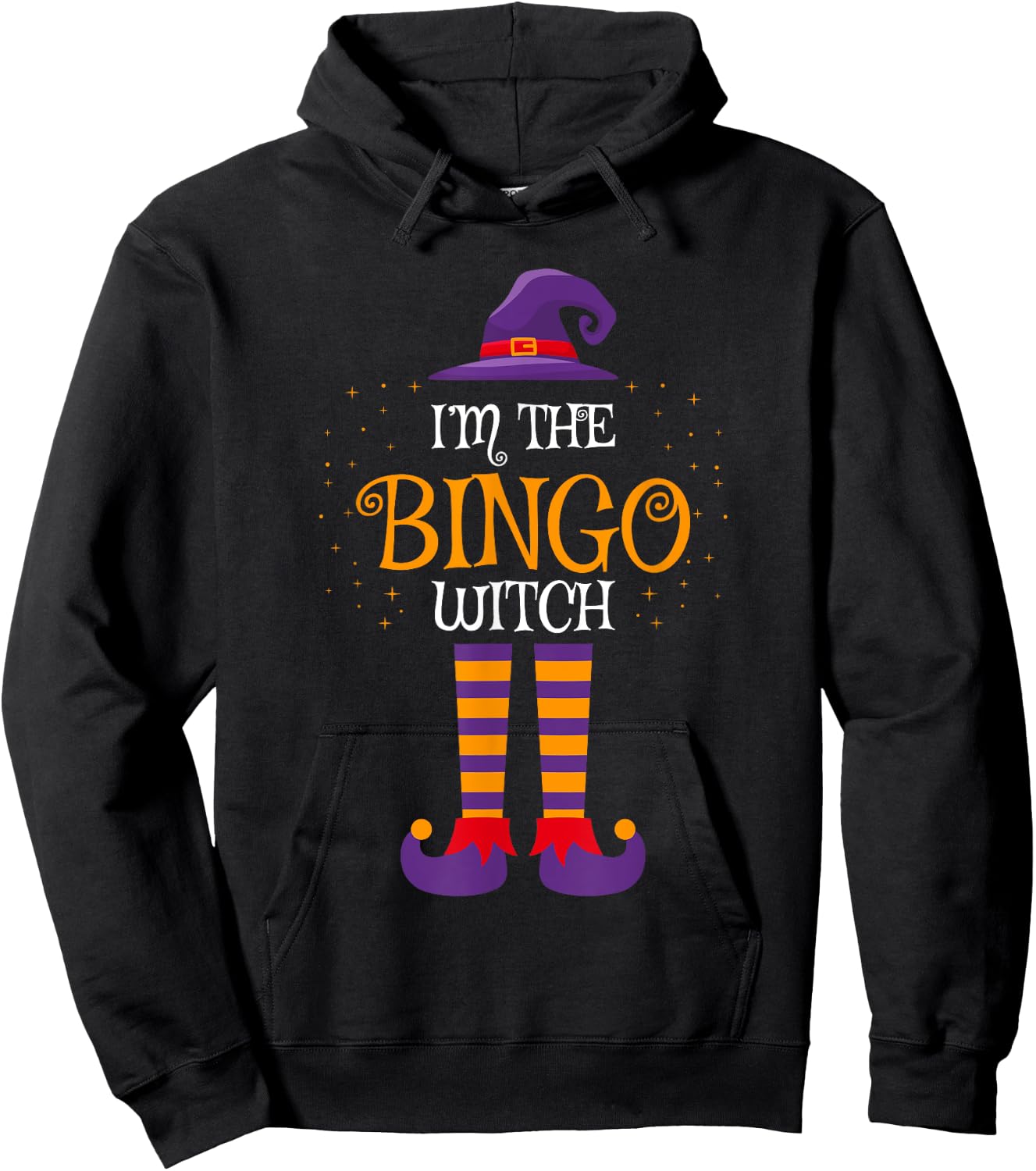 I’m The Bingo Witch Halloween Family Matching Group Costume Hoodie - Hoodie | Black
