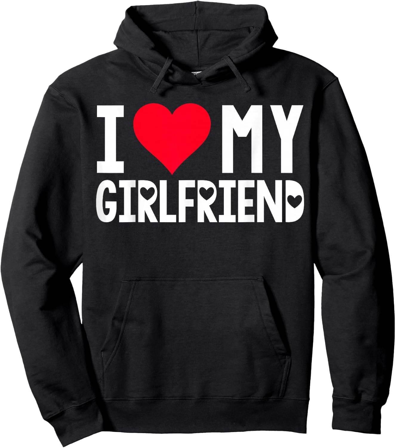 I Love My Girlfriend Shirt I Heart Girlfriend Love My GF Hoodie - Hoodie | Black
