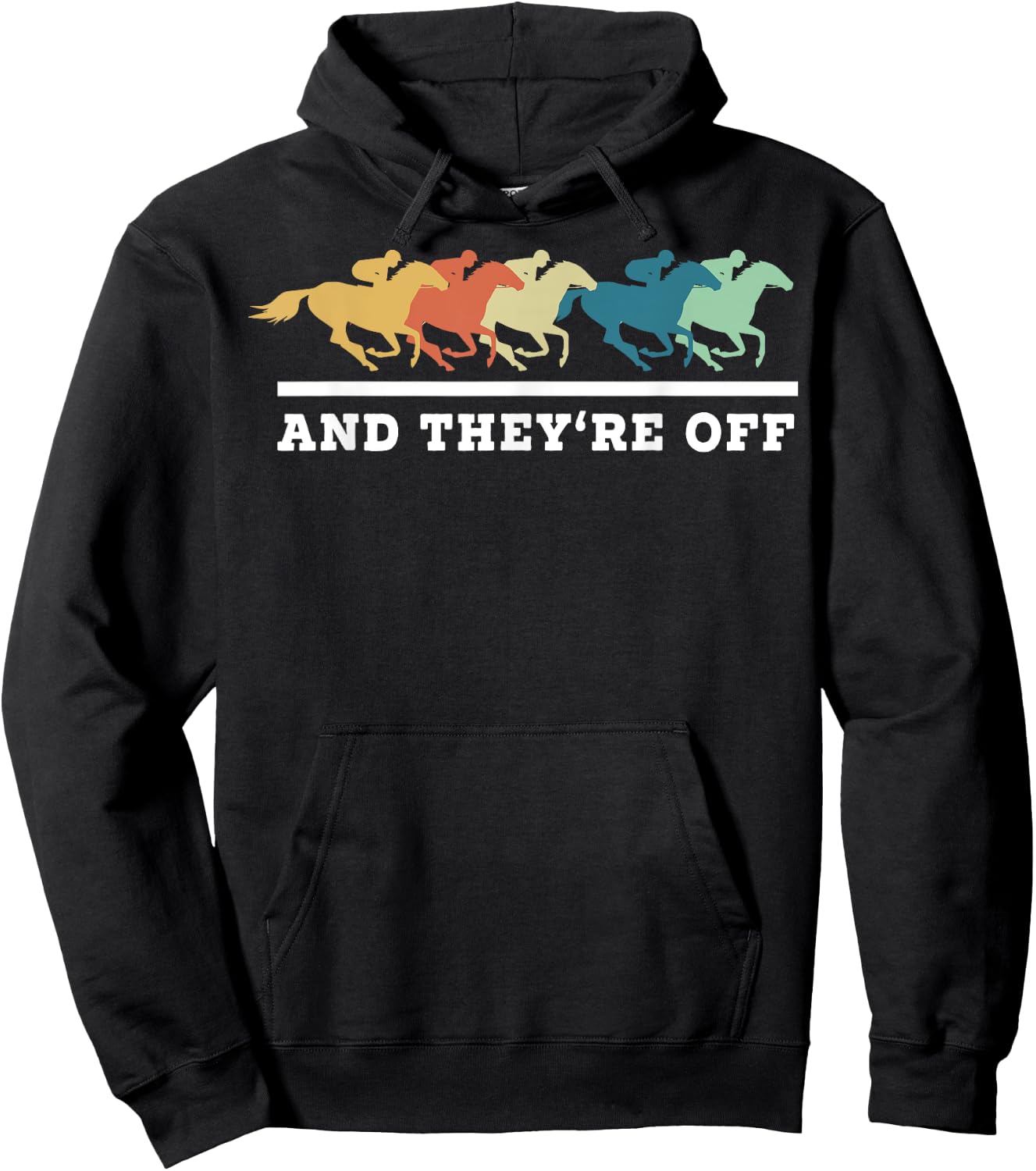 Funny Horse Racing Jockey Racer Derby Rider Track Race Hoodie - Hoodie | Black