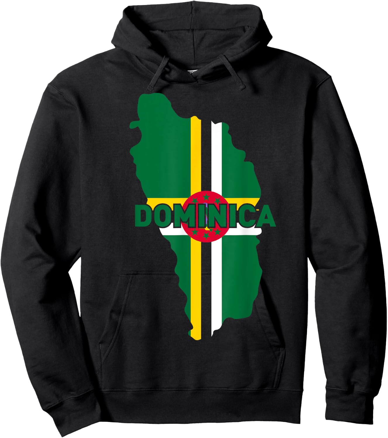Proud Family and Patriotic Flag of Country Dominica Hoodie - Hoodie | Black