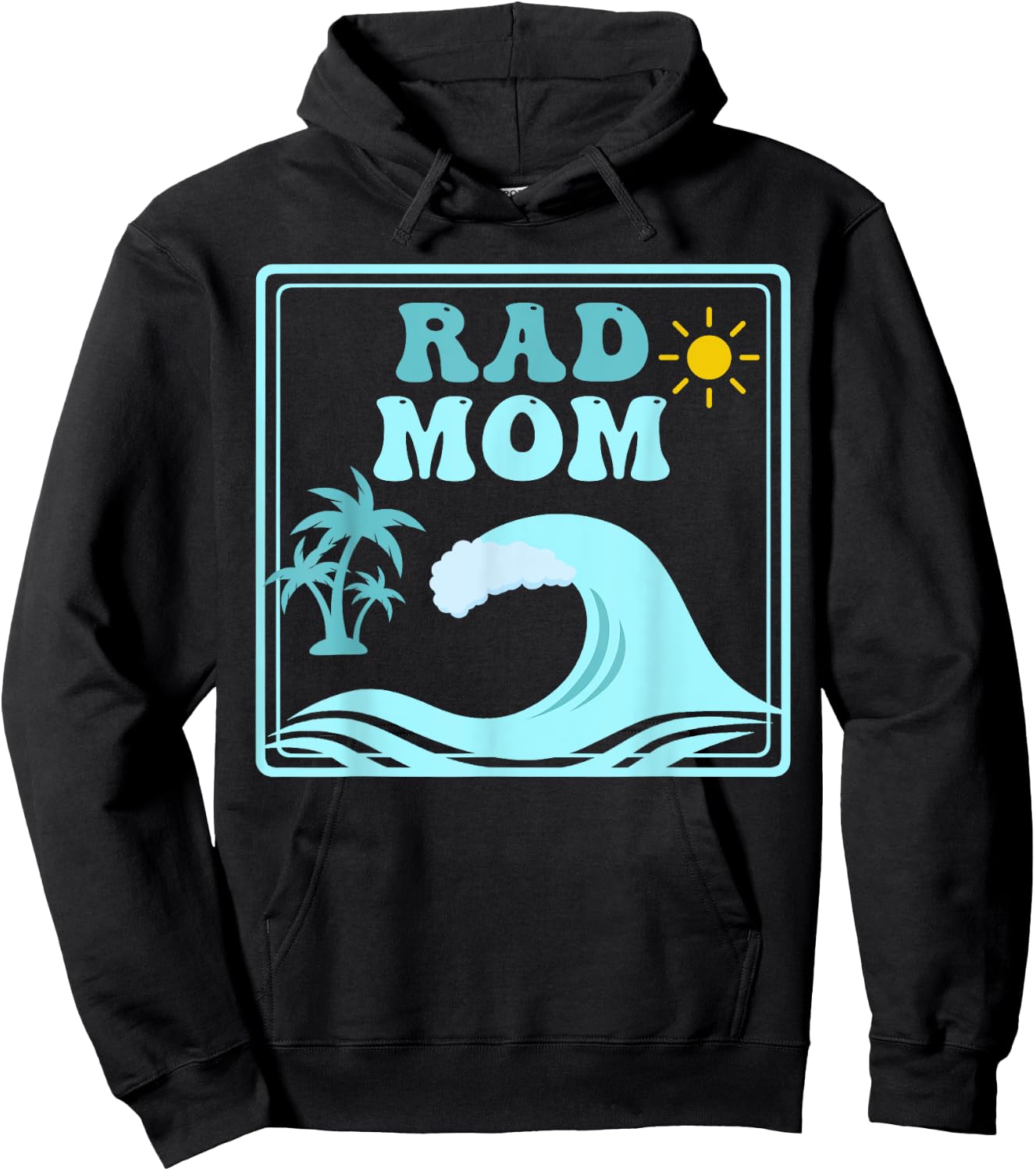 Rad Mom The Big One 1st Birthday Surf Family Matching Hoodie - Hoodie | Black