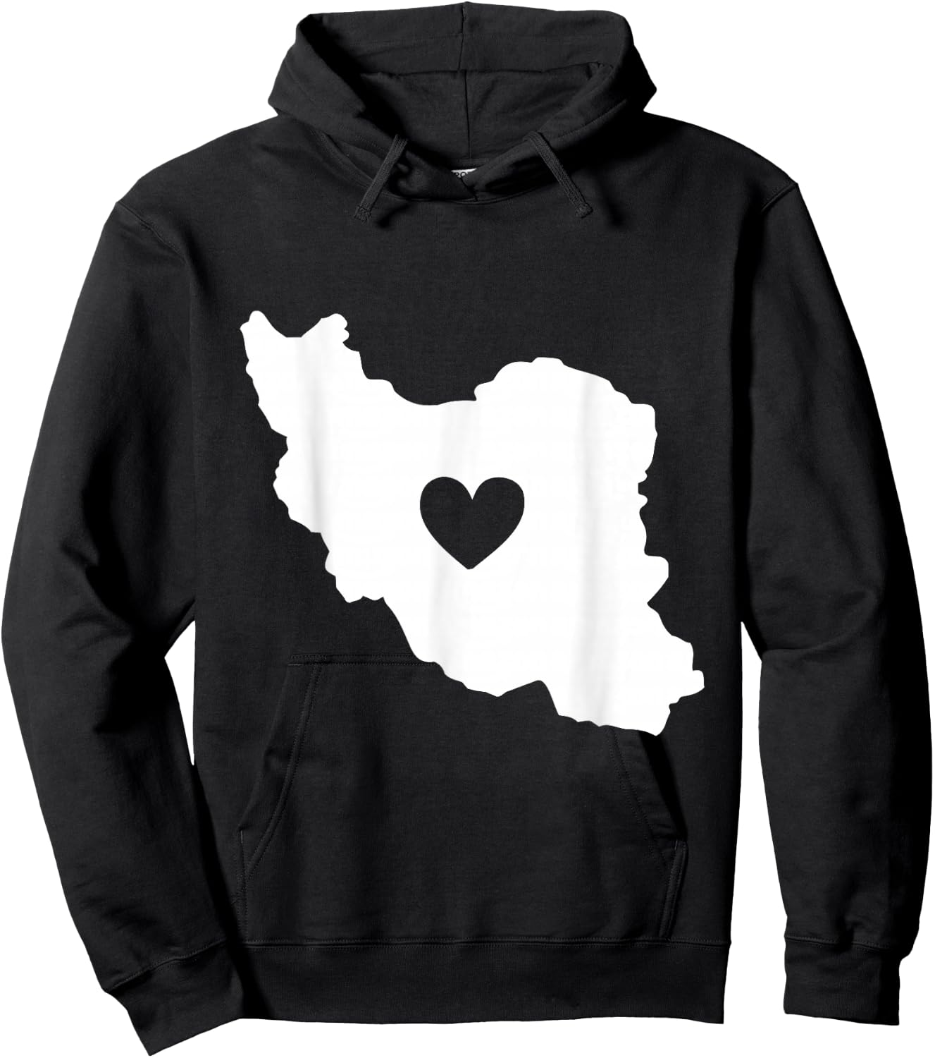 Iran Map Symbol Heart | Iranian Persian Love | Gift Hoodie - Hoodie | Black