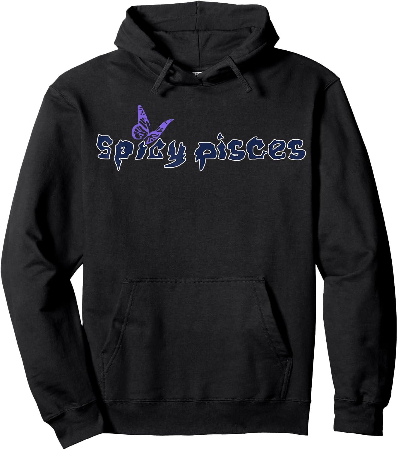 Pisces Birthday Zodiac Sign Horoscope Spicy Pisces Butterfly Hoodie - Hoodie | Black