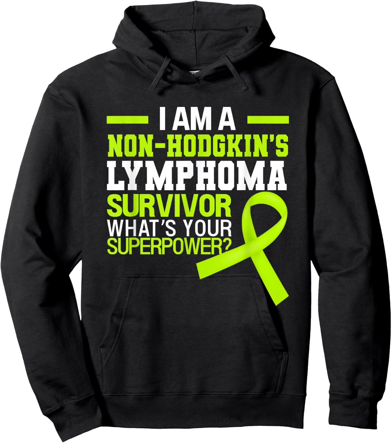 Non-Hodgkin's Lymphoma Cancer Awareness Beat The Cancer Hoodie - Hoodie | Black
