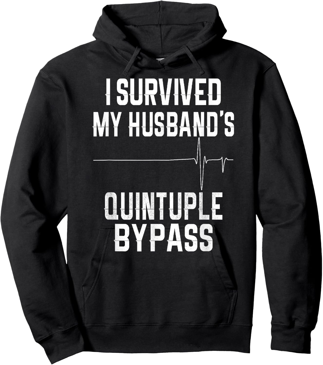 I Survived My Husband's Quintuple Bypass Hoodie - Hoodie | Black