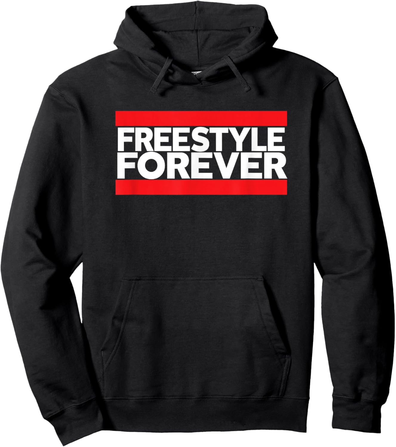 Freestyle Forever Music Fan 80s Retro Rap Style Graphic Hoodie - Hoodie | Black