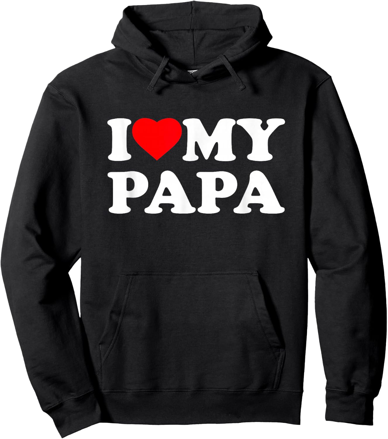 I Love My Papa I Heart Family Grandpa Hoodie - Hoodie | Black