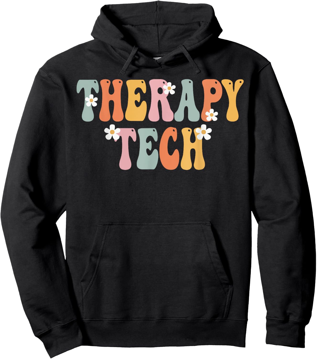 Therapy Tech Week Groovy Appreciation Day For Work Hoodie - Hoodie | Black