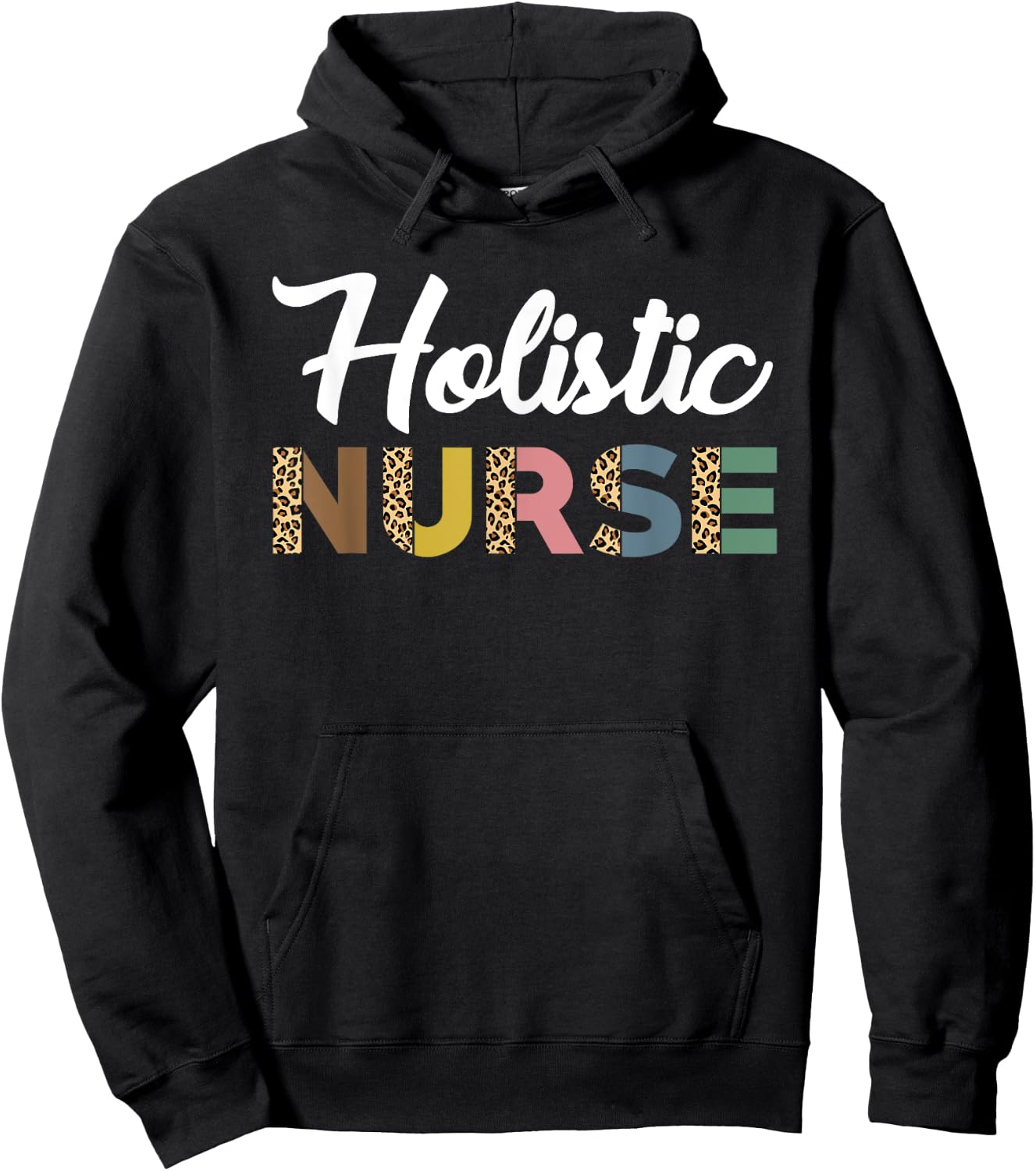 Holistic Nurse Leopard Pattern Holistic Nursing Care Hoodie - Hoodie | Black