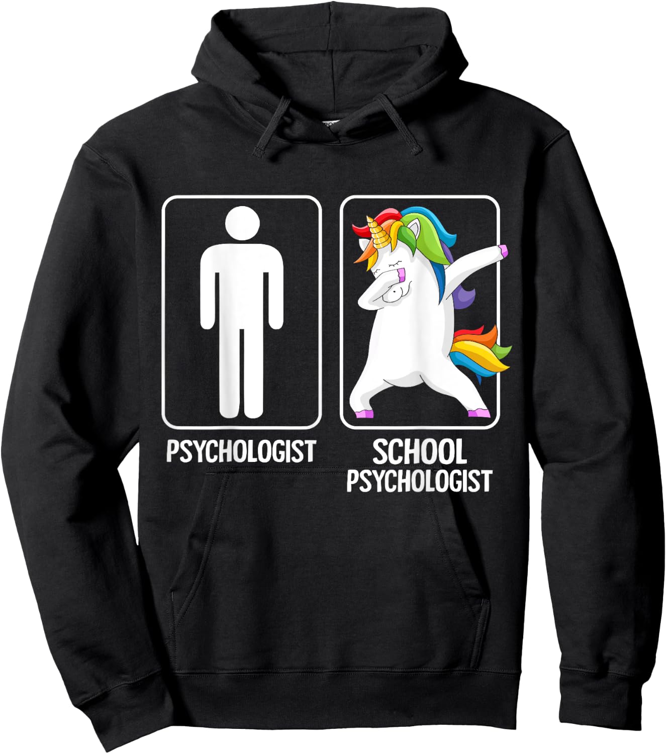 Unicorn Psychologist School Psychology Back To School Hoodie - Hoodie | Black