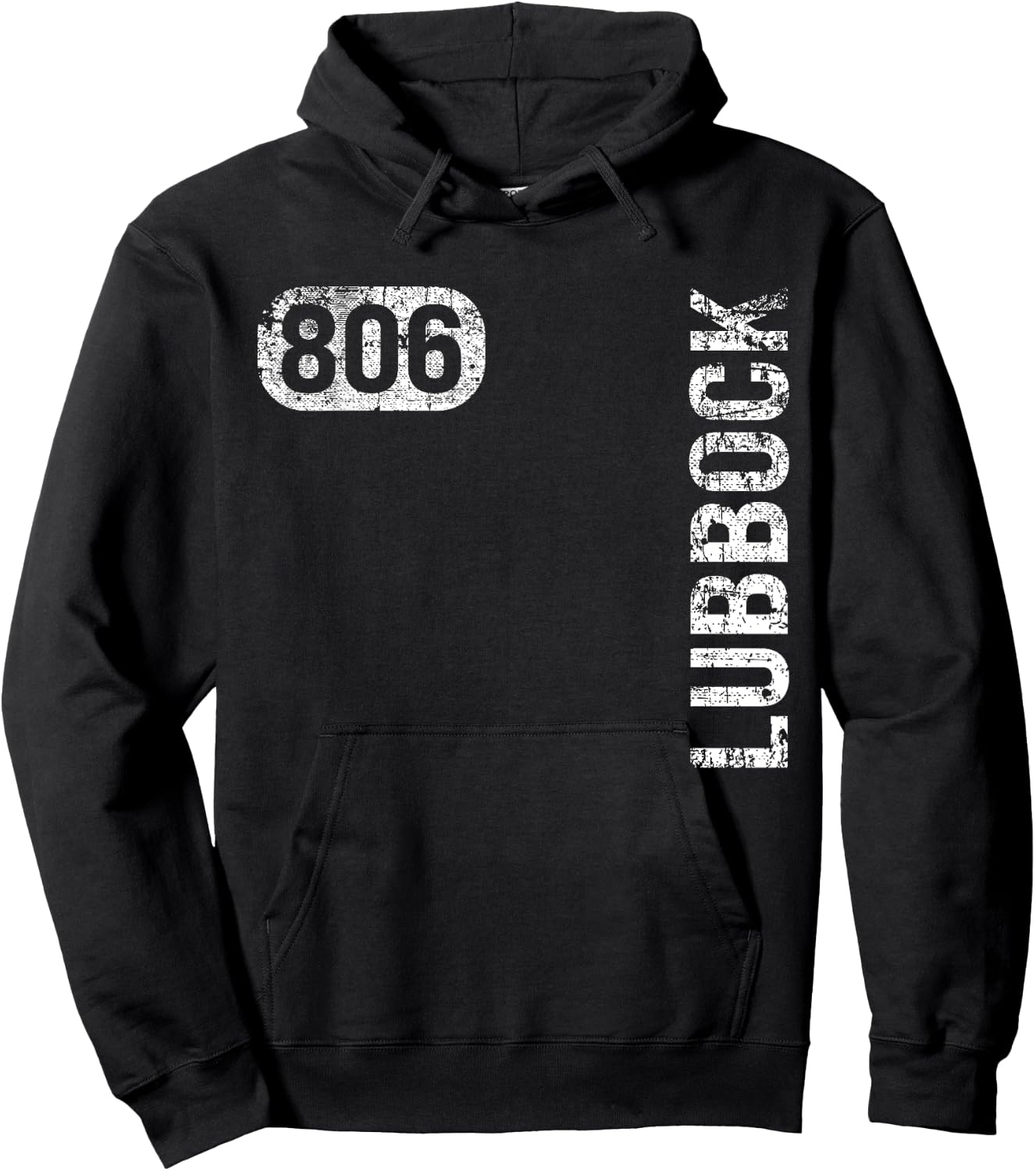 Lubbock Texas 806 Area Code Vintage Retro Hoodie - Hoodie | Black
