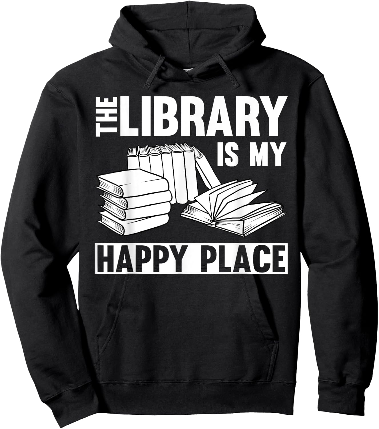 Cool Library Art Women Librarian Bookworm Book Lover Hoodie - Hoodie | Black