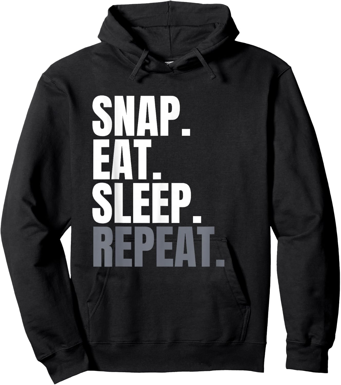 Snap Eat Sleep Repeat, Long Snapper Shirt , Long Snap Hoodie - Hoodie | Black