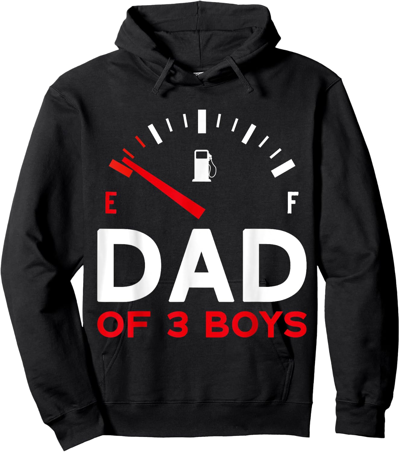 Dad of 3 Boys Father's Day Dad Hoodie - Hoodie | Black