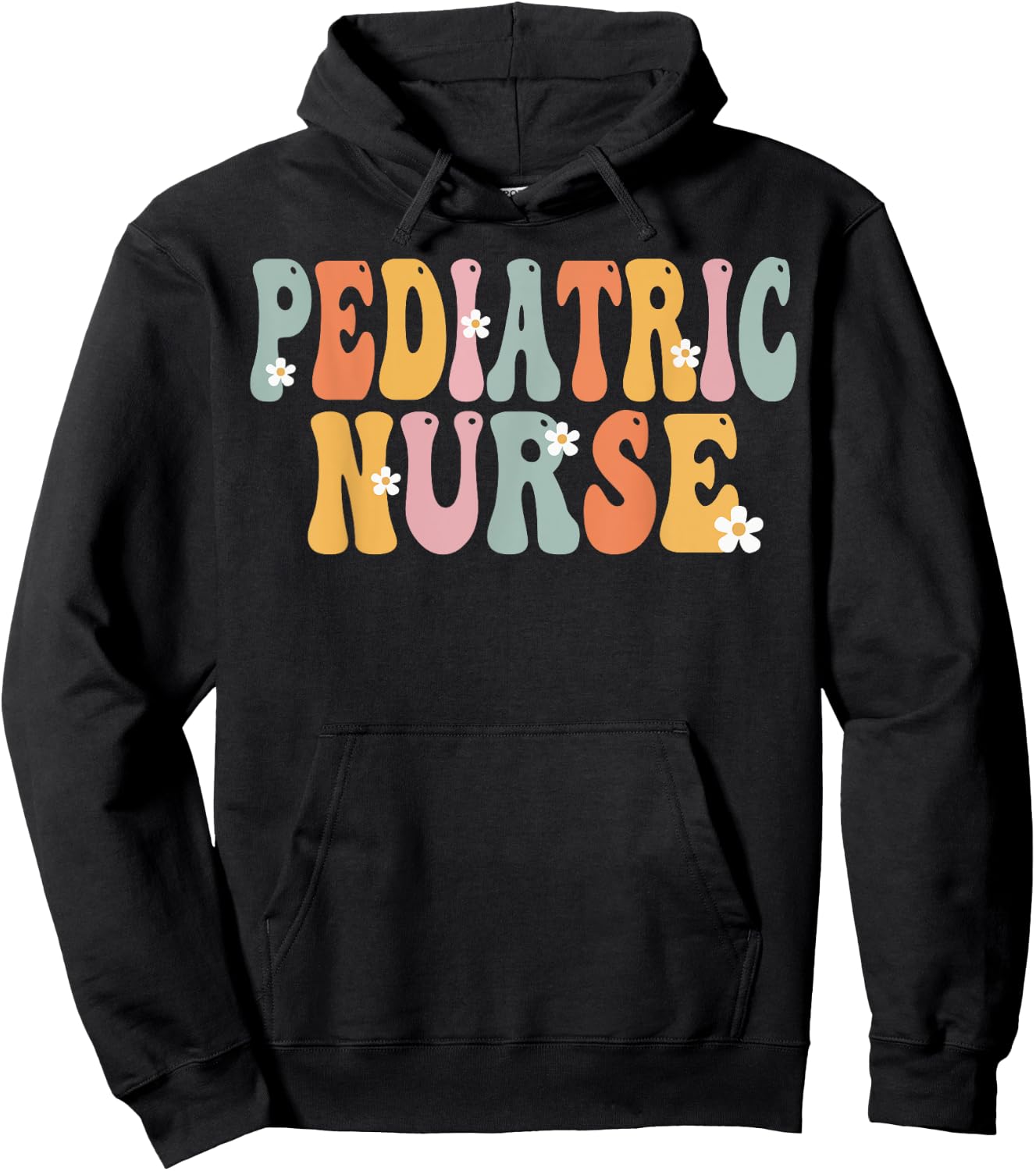 Pediatric Nurse Week Groovy Appreciation Day Work Hoodie - Hoodie | Black