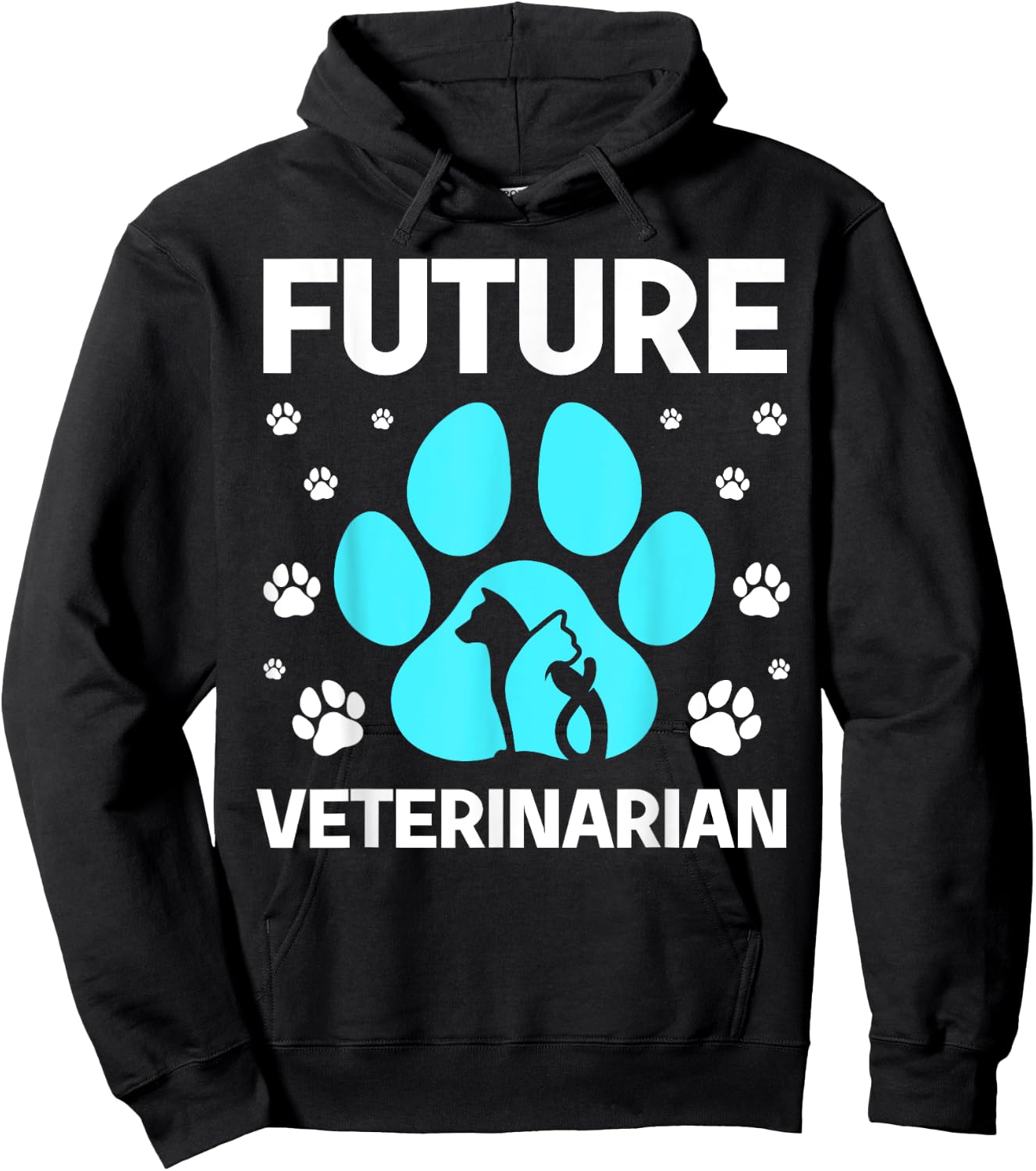 Cool Future Veterinarian Art Women Kids Veterinary Hoodie - Hoodie | Black