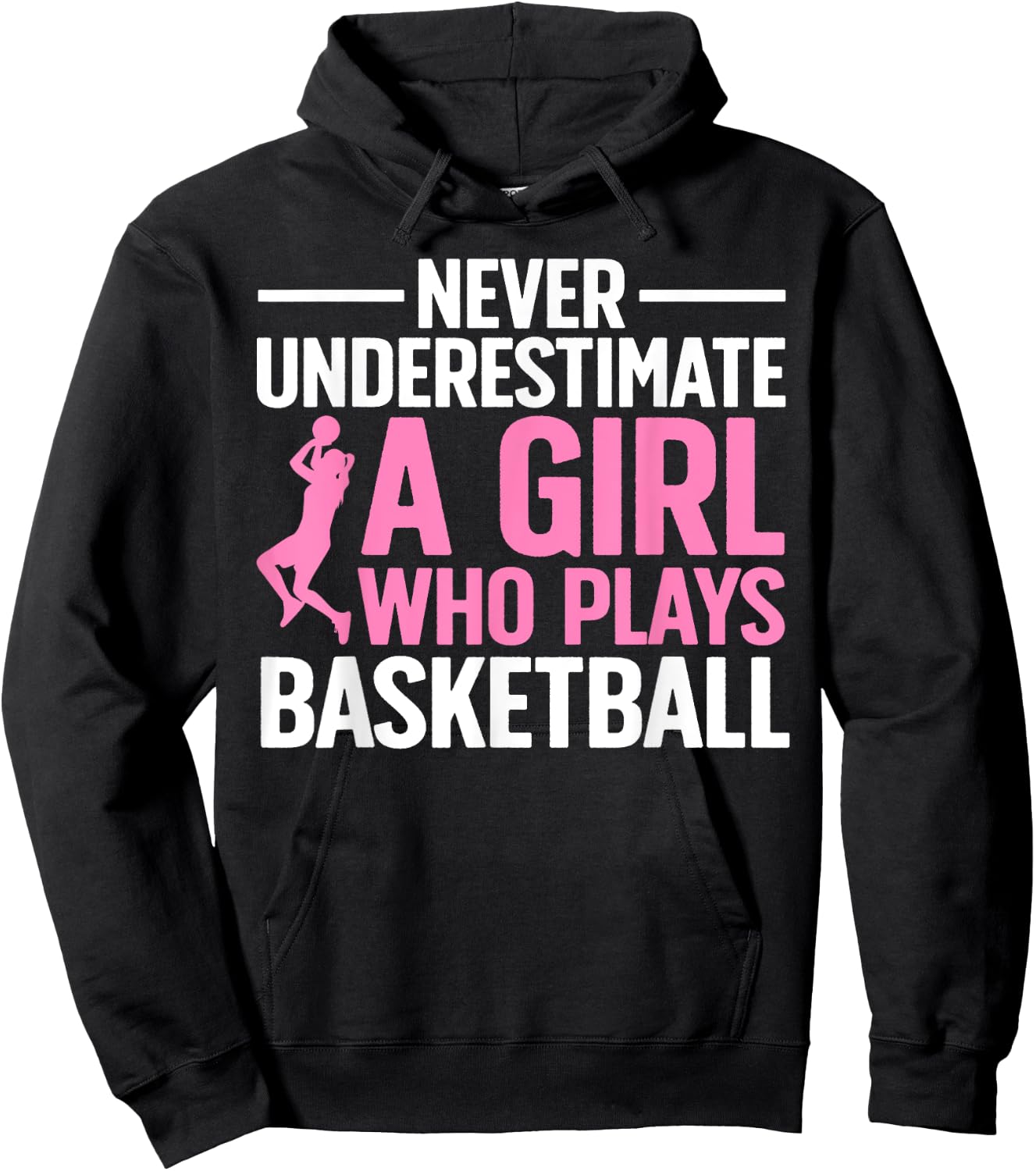 Funny Basketball Art For Girls Youth Teens Basketball Player Hoodie - Hoodie | Black