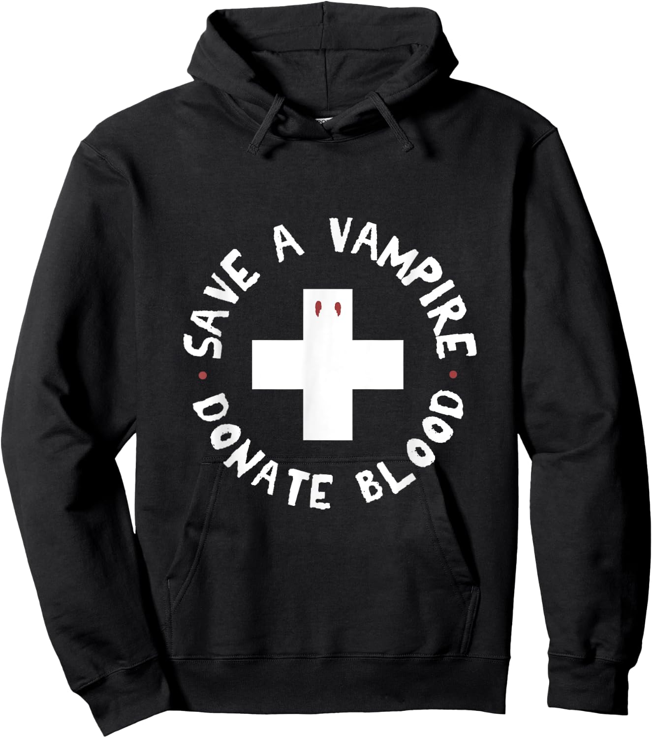 save a vampire donate blood funny nurse doctor Halloween Hoodie - Hoodie | Black