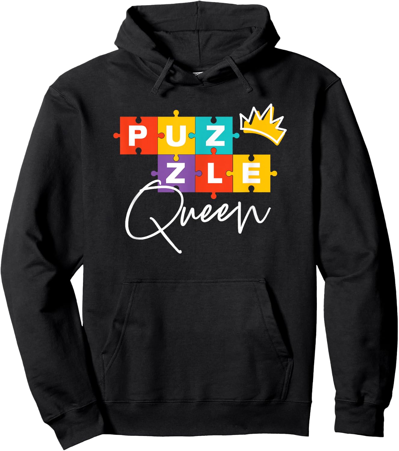 Funny Puzzle Queen Jigsaw Puzzle Lovers Dissectologist Hoodie - Hoodie | Black
