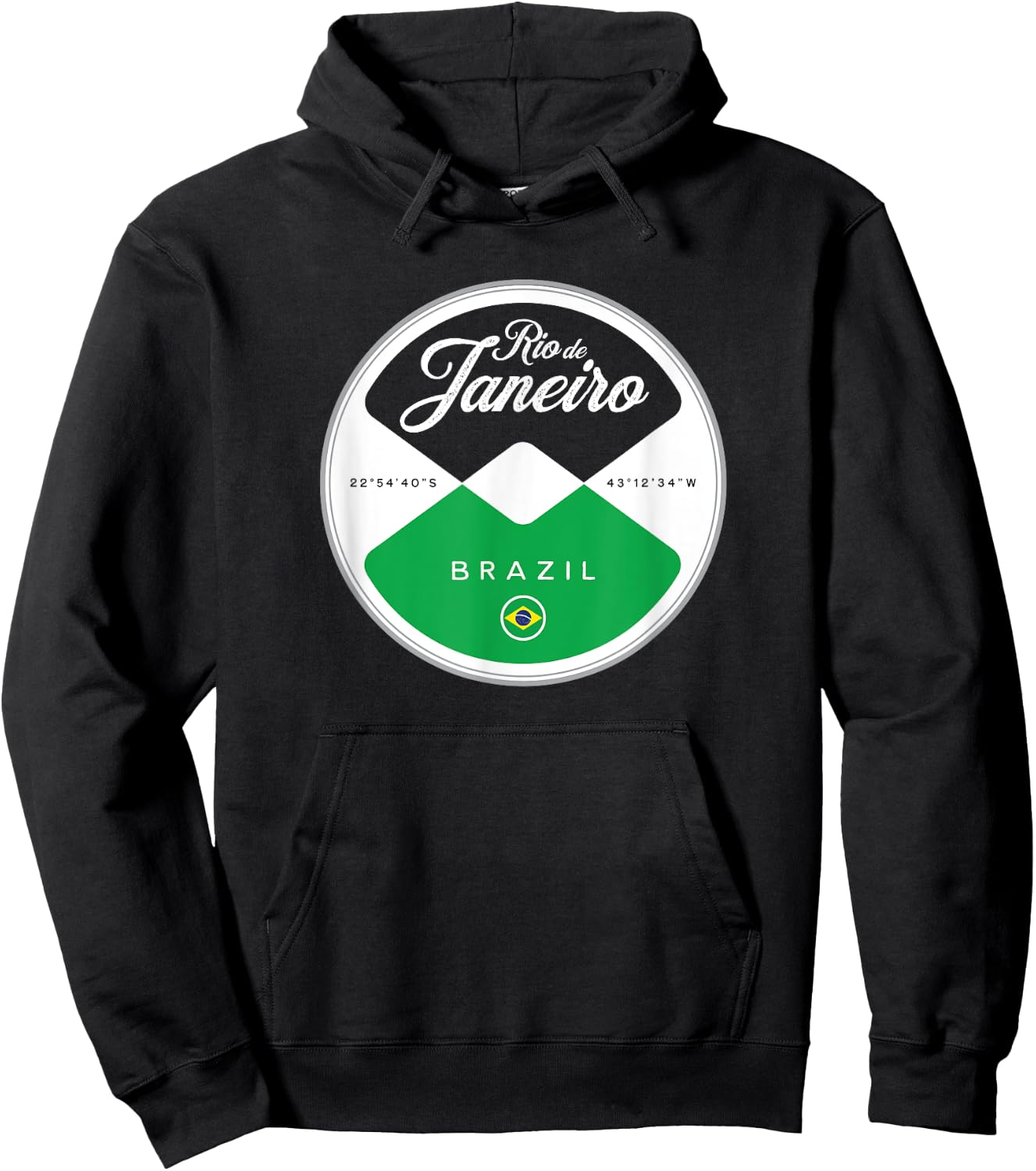 Rio de Janeiro Brazil Circle Graphic Hoodie - Hoodie | Black