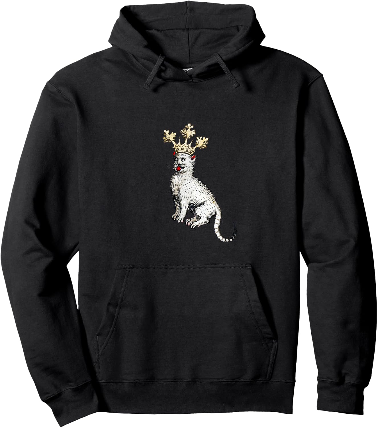 Weird Medieval Cat King Hoodie - Hoodie | Black