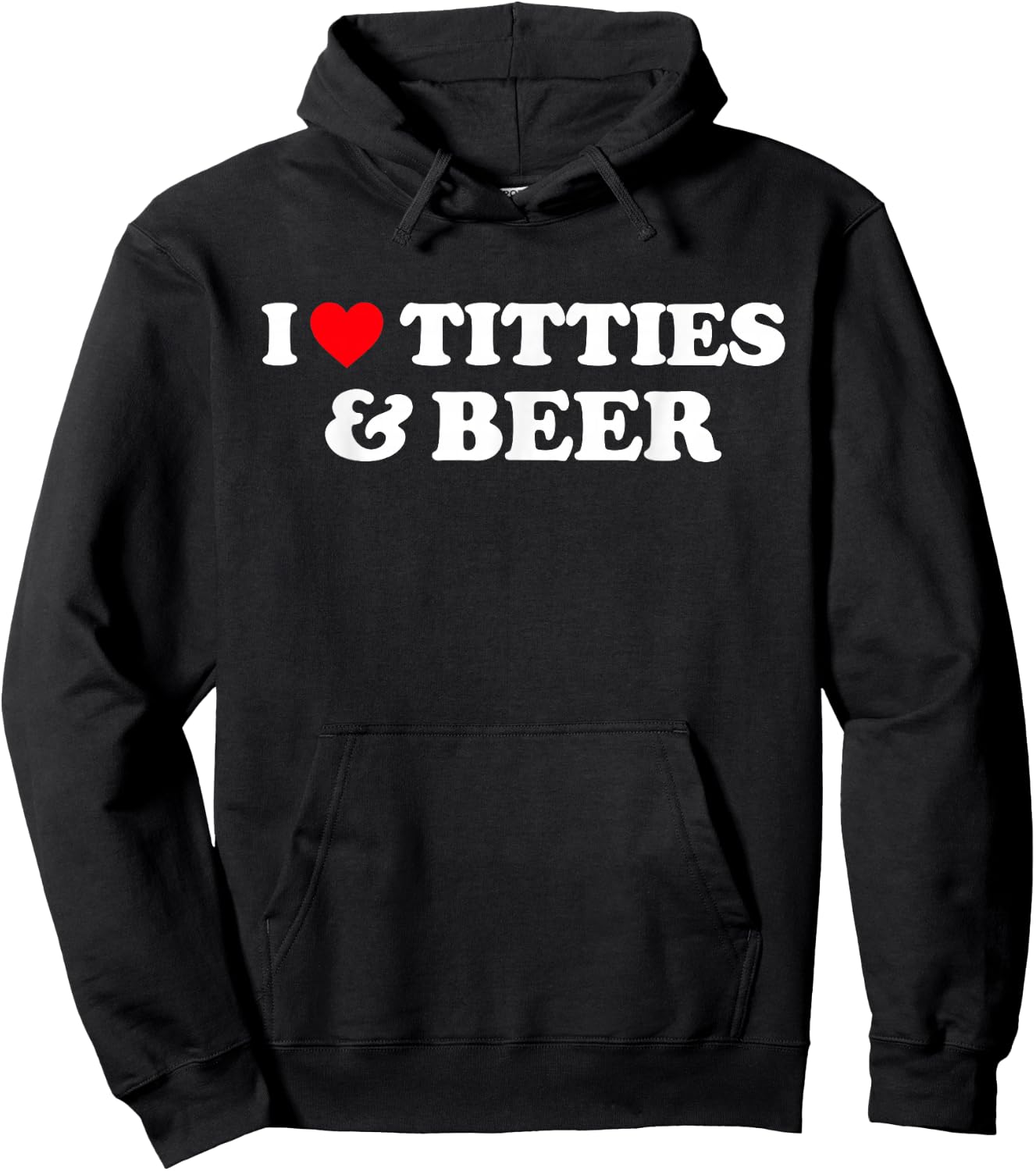 I Love Titties and Beer Shirt I Heart Titties and Beer Hoodie - Hoodie | Black