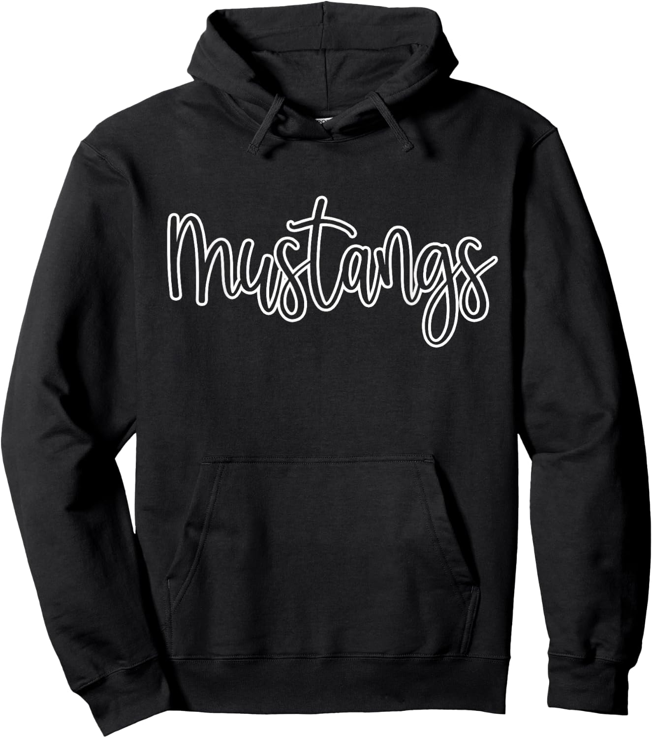 Mustangs Mascot School Sports Fan Team Spirit Hoodie - Hoodie | Black