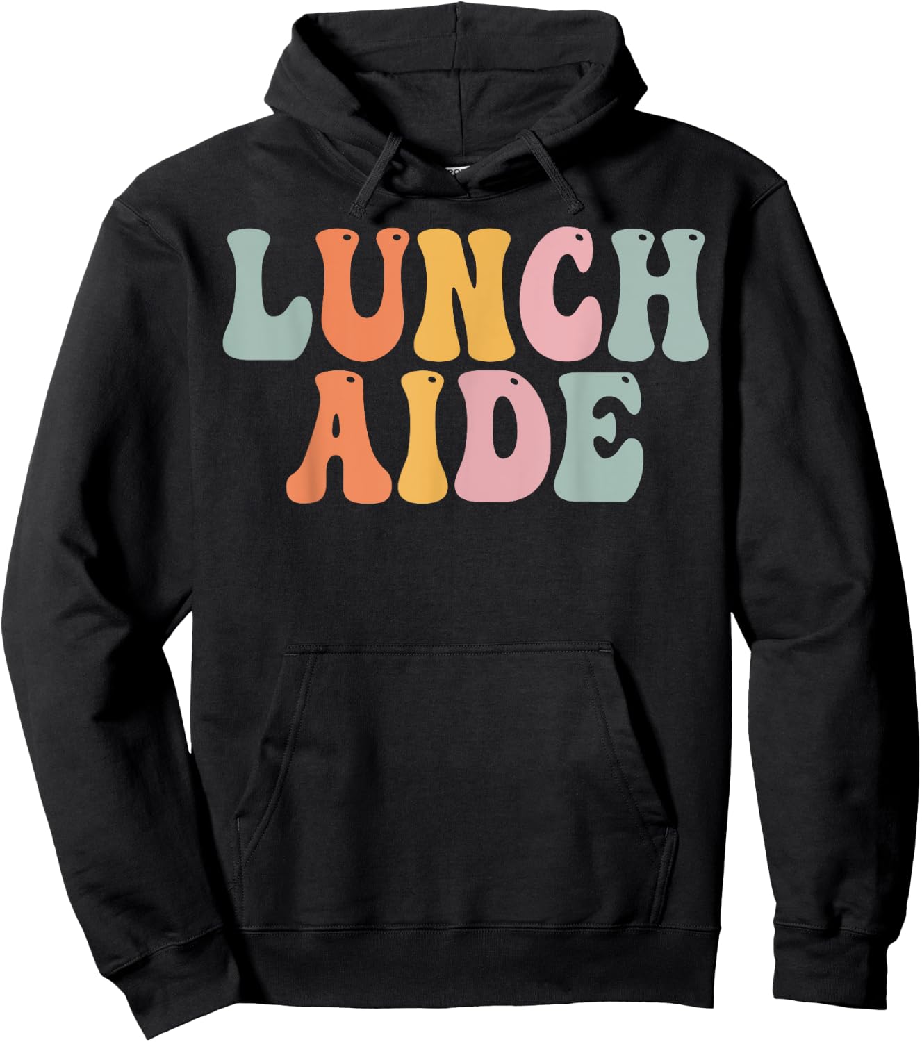 Lunch Aide Groovy Women Appreciation Day Back To School Hoodie - Hoodie | Black