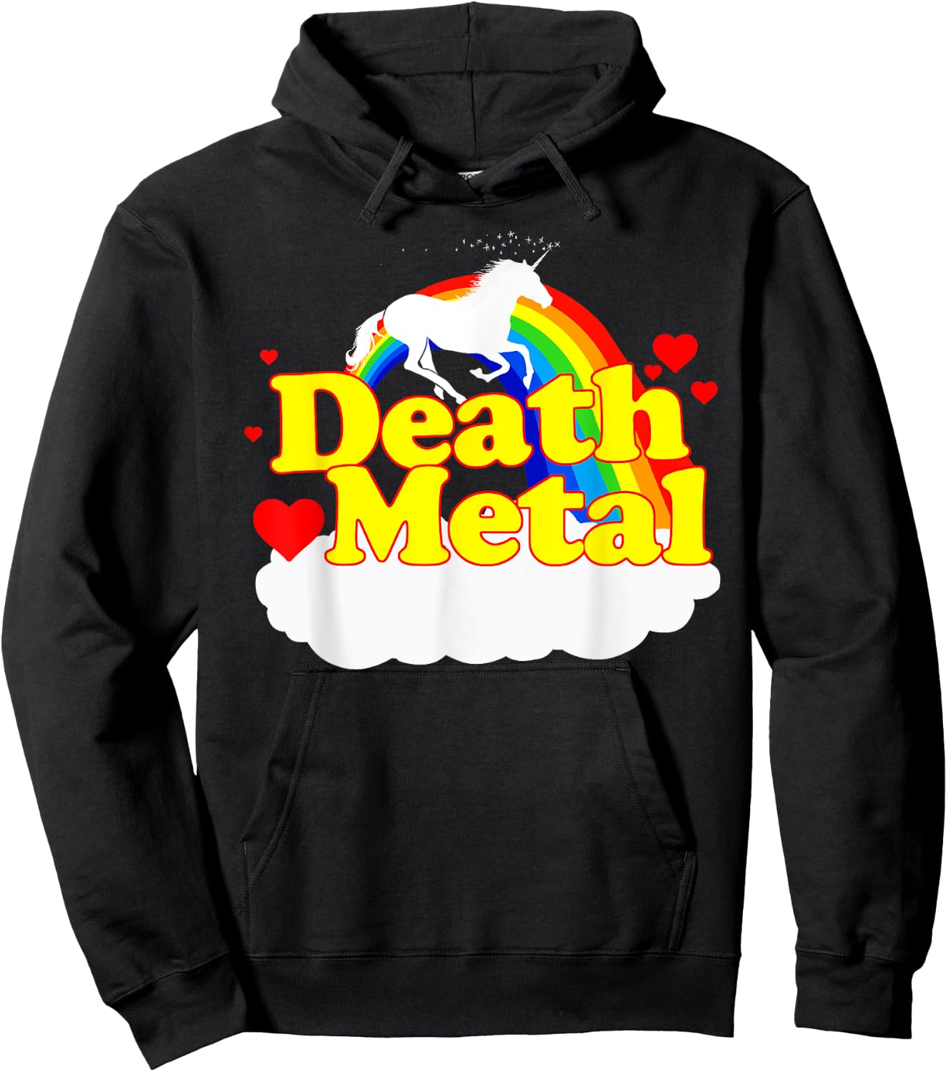 Death Metal Unicorn Hoodie - Hoodie | Black
